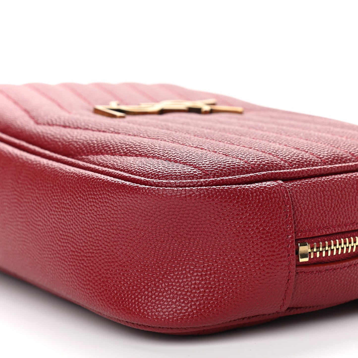 Grain De Poudre Matelasse Monogram Mini Lou Camera Bag Opyum Red