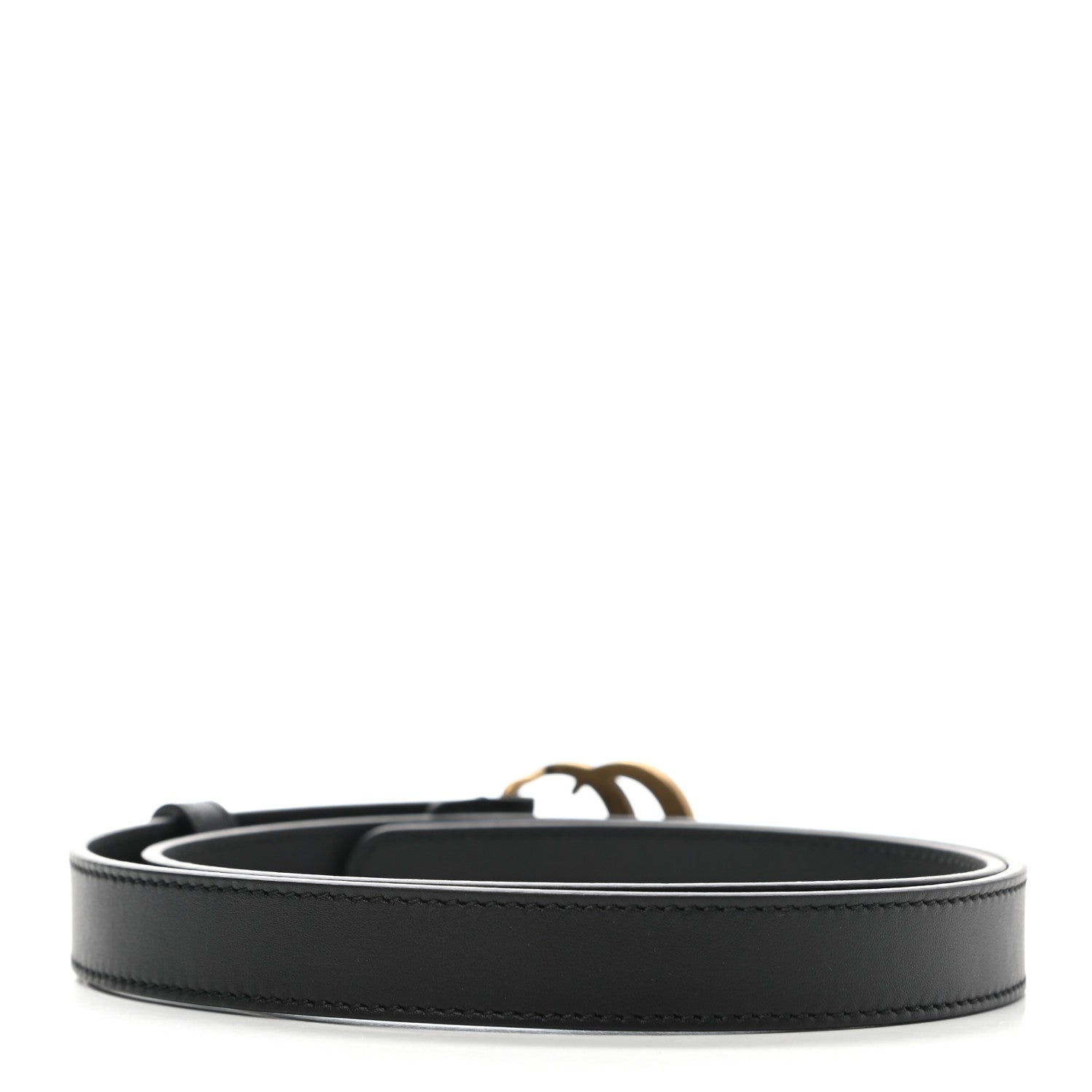 Gucci Calfskin Double G 20mm Belt 80 32 Black 2 of 5