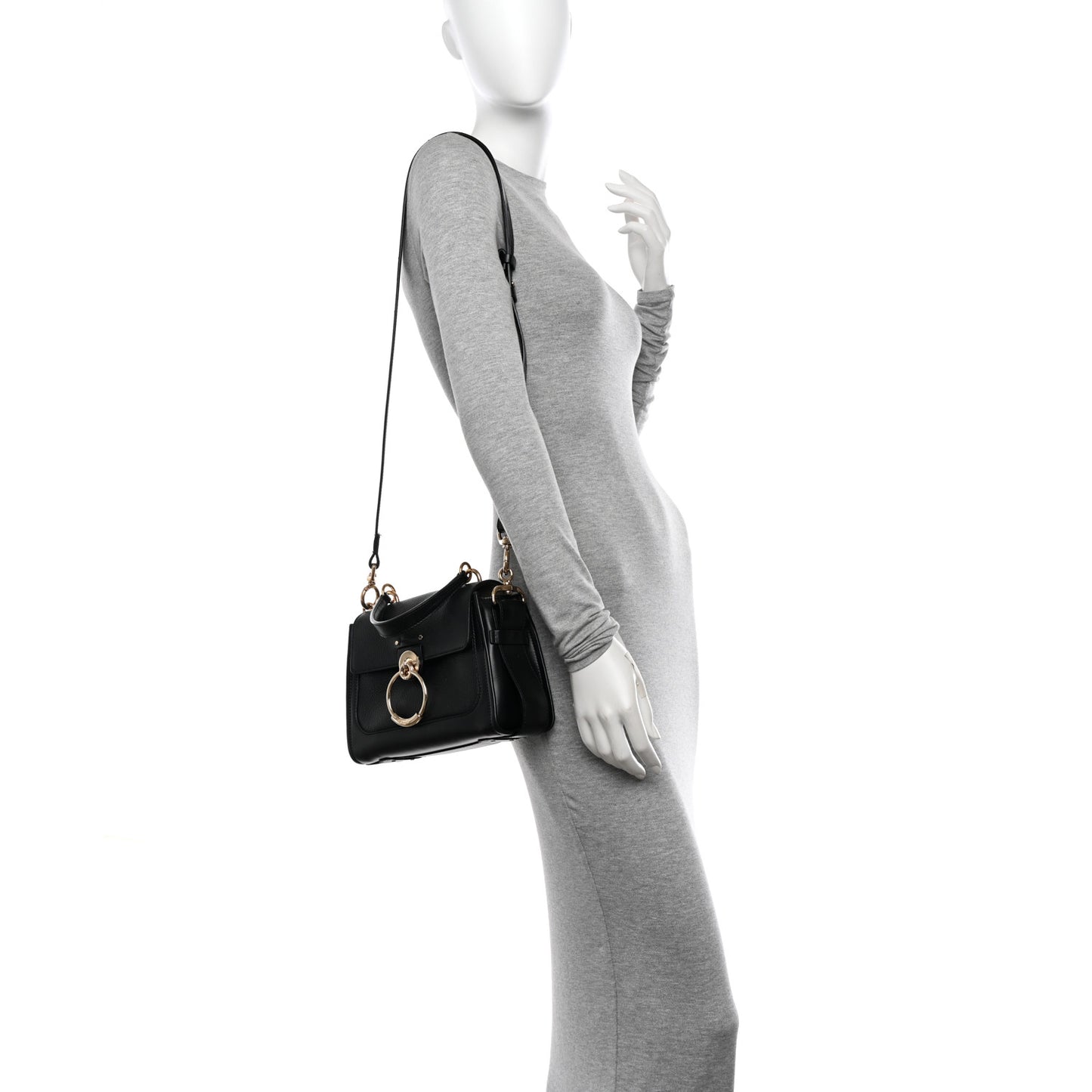 Calfskin Mini Tess Day Bag Black