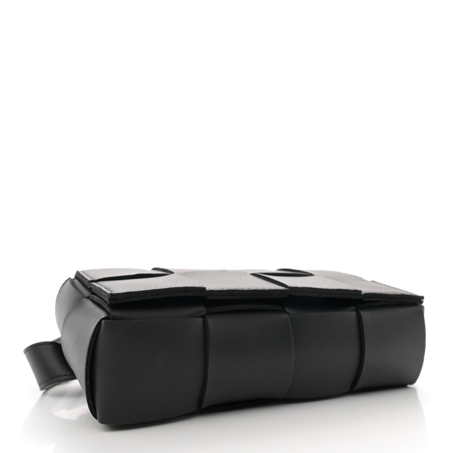 Nappa Maxi Intreccio The Belt Cassette Bag Black
