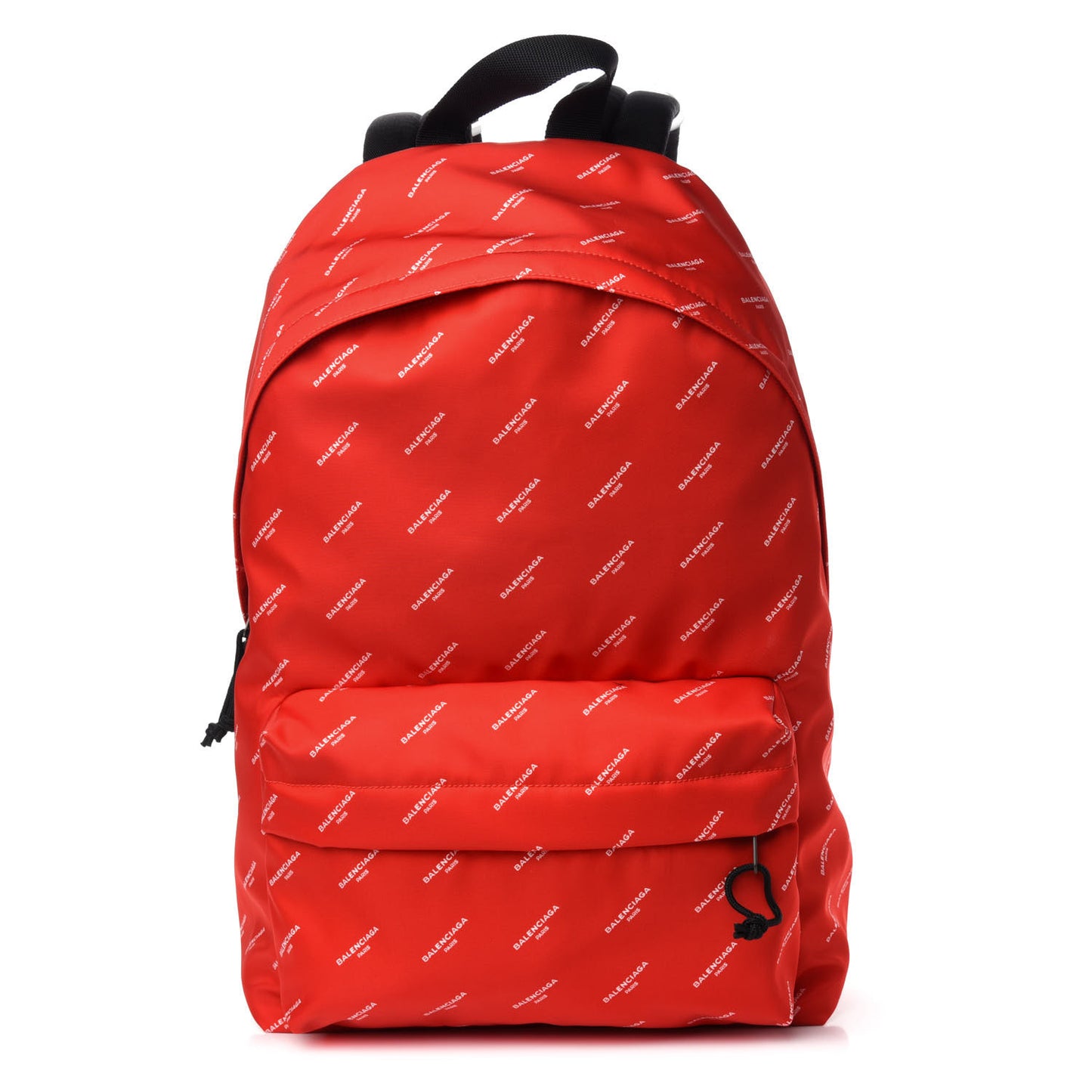 Twill Nylon Allover Logo Print Explorer Backpack Rouge Vermillion White