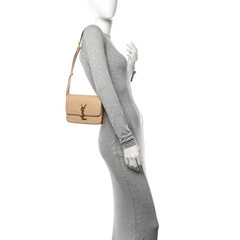 Smooth Calfskin Small Solferino Satchel Ivory Natural