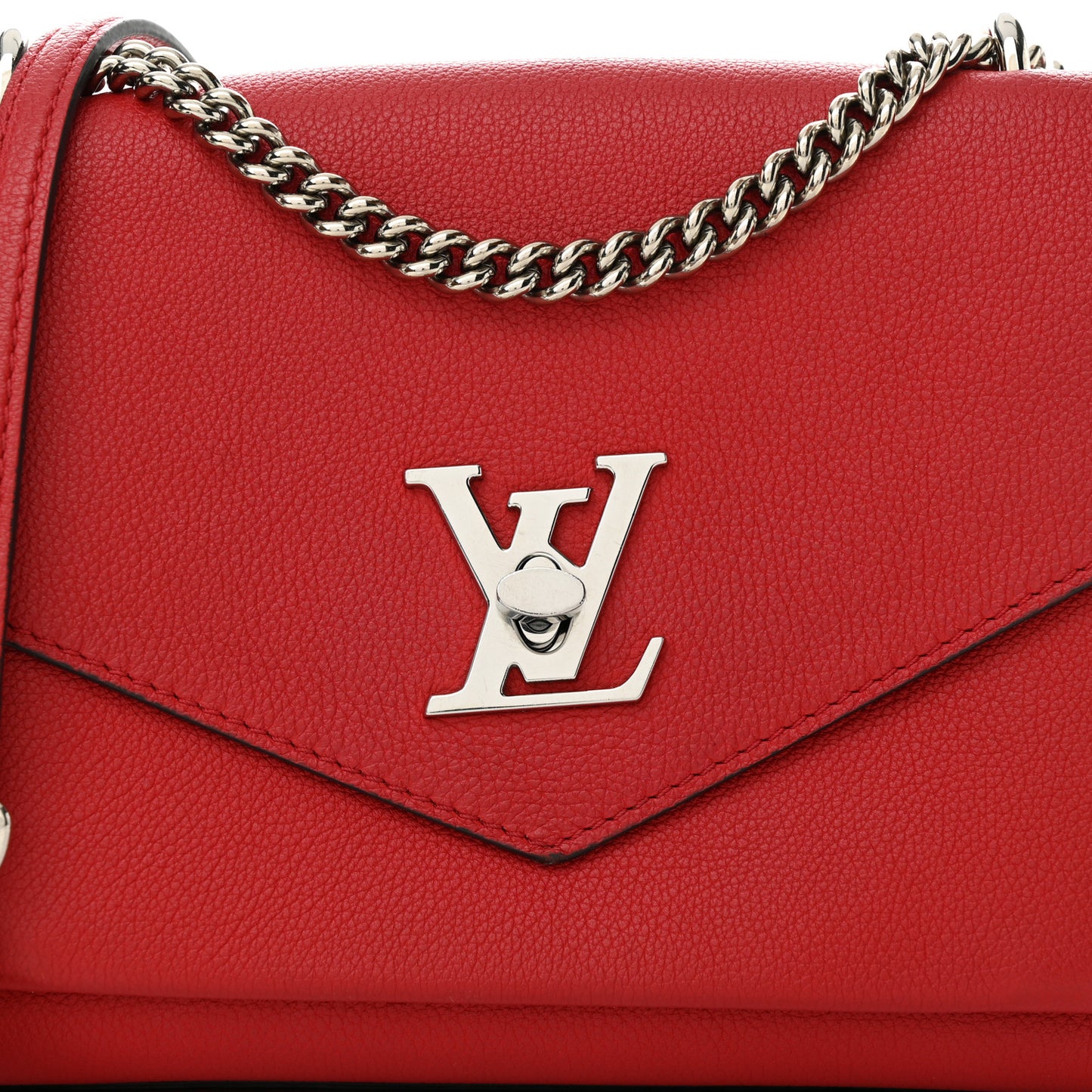 Soft Calfskin Mylockme Chain Bag BB Rubis