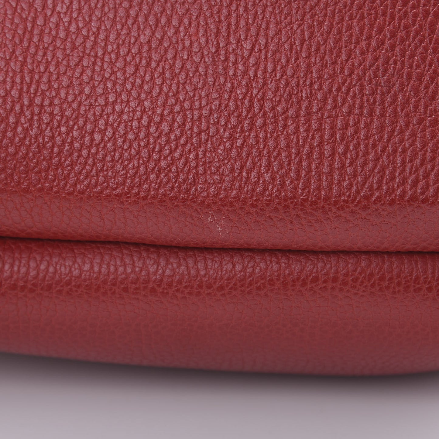 Pebbled Calfskin Soho Chain Backpack Hibiscus Red