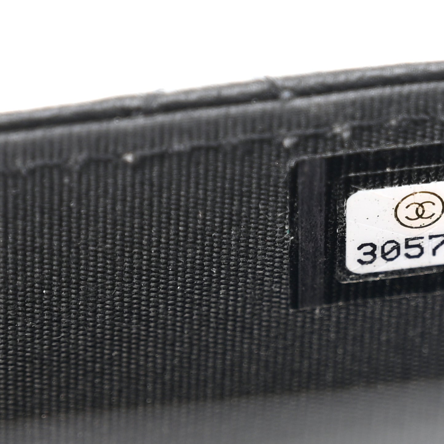 Lambskin Quilted Zirconium Pearl Card Holder Flap With Chain Black