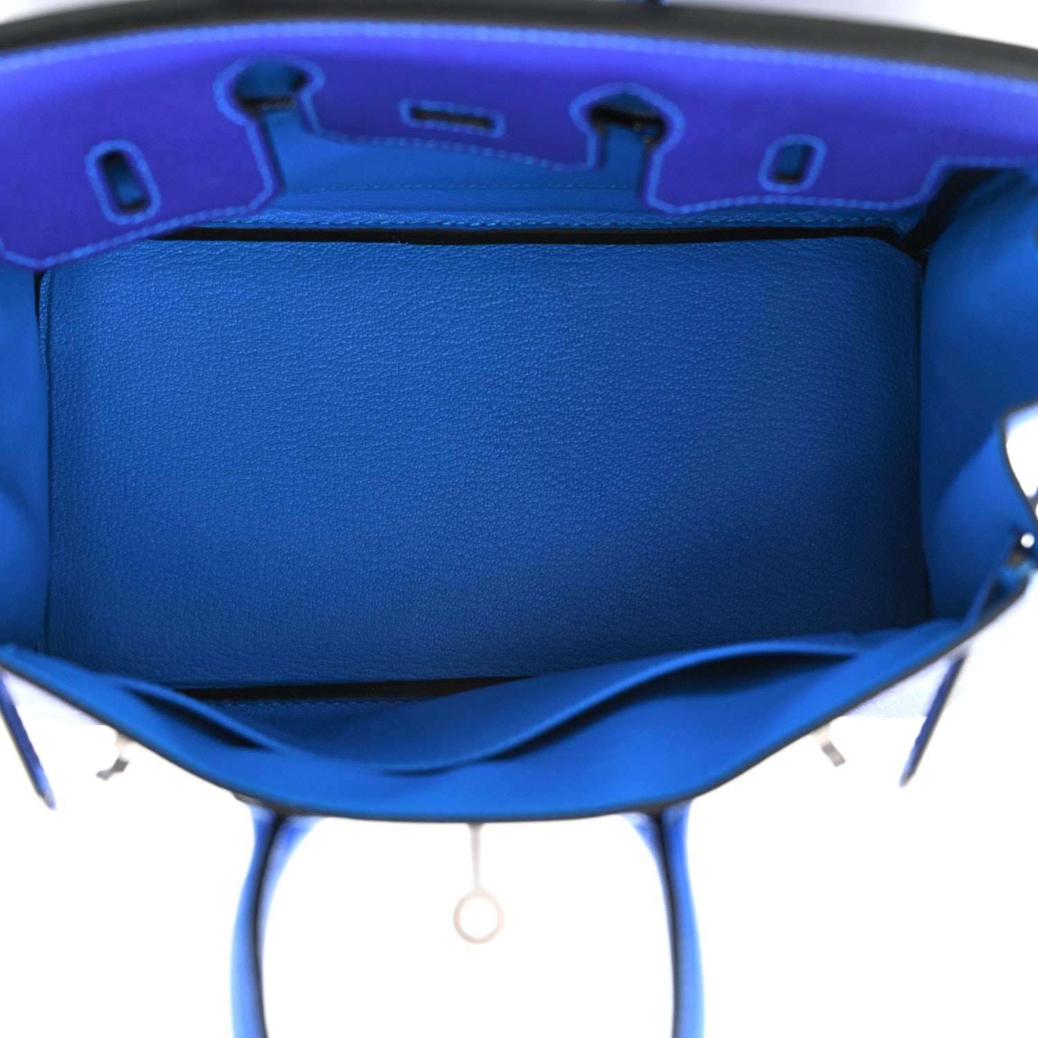 Hermes Chevre Mysore Horseshoe Birkin 25 Bleu Electrique Bleu Izmir 5 of 11