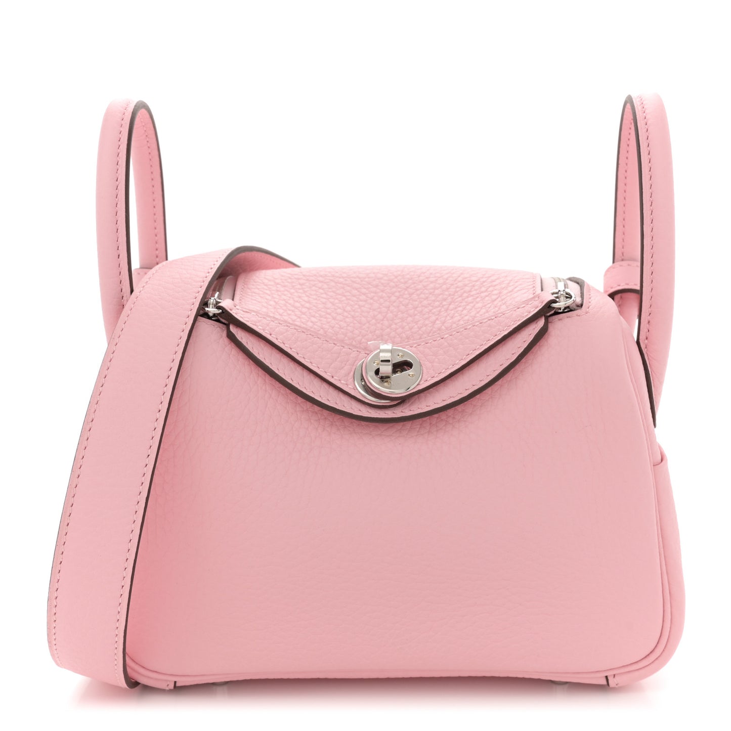 Taurillon Clemence Verso Mini Lindy 20 Rose Sakura Gris Perle