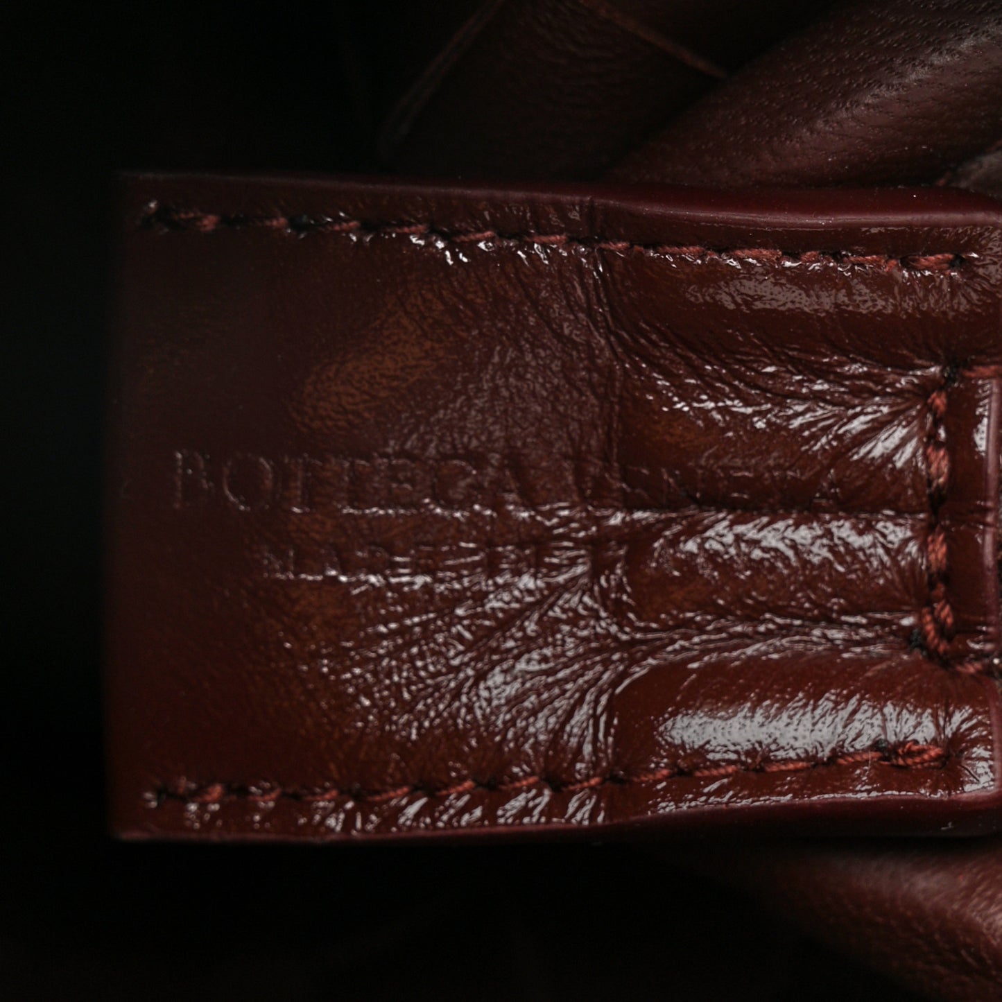 Polished Nappa Intrecciato Knot Mini Loop Camera Bag Madder Brown