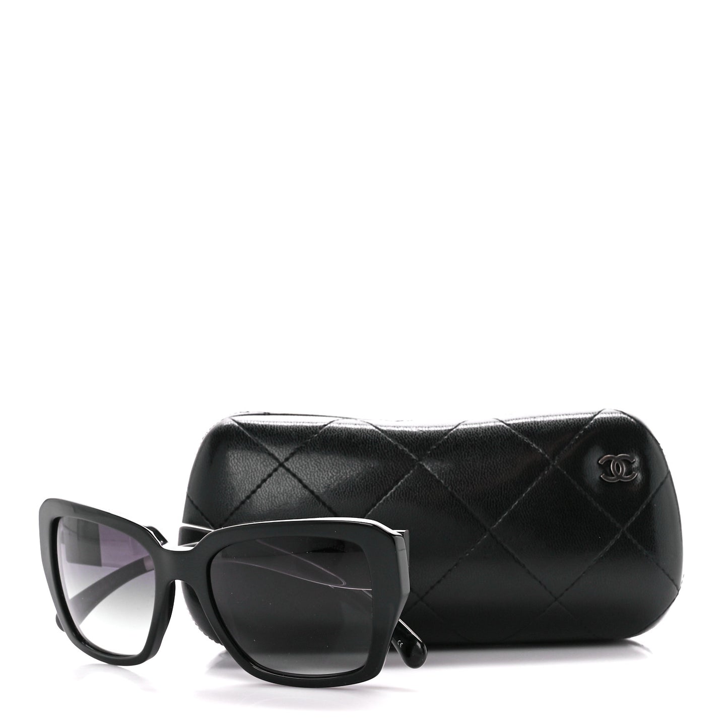 Acetate Square CC Sunglasses 40988 Black