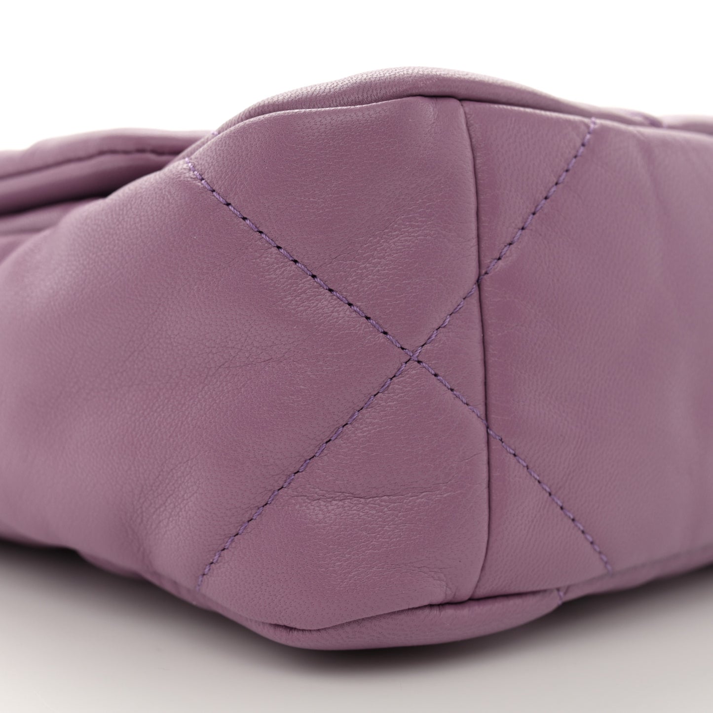 Goatskin Quilted Medium Chanel 19 Flap Purple