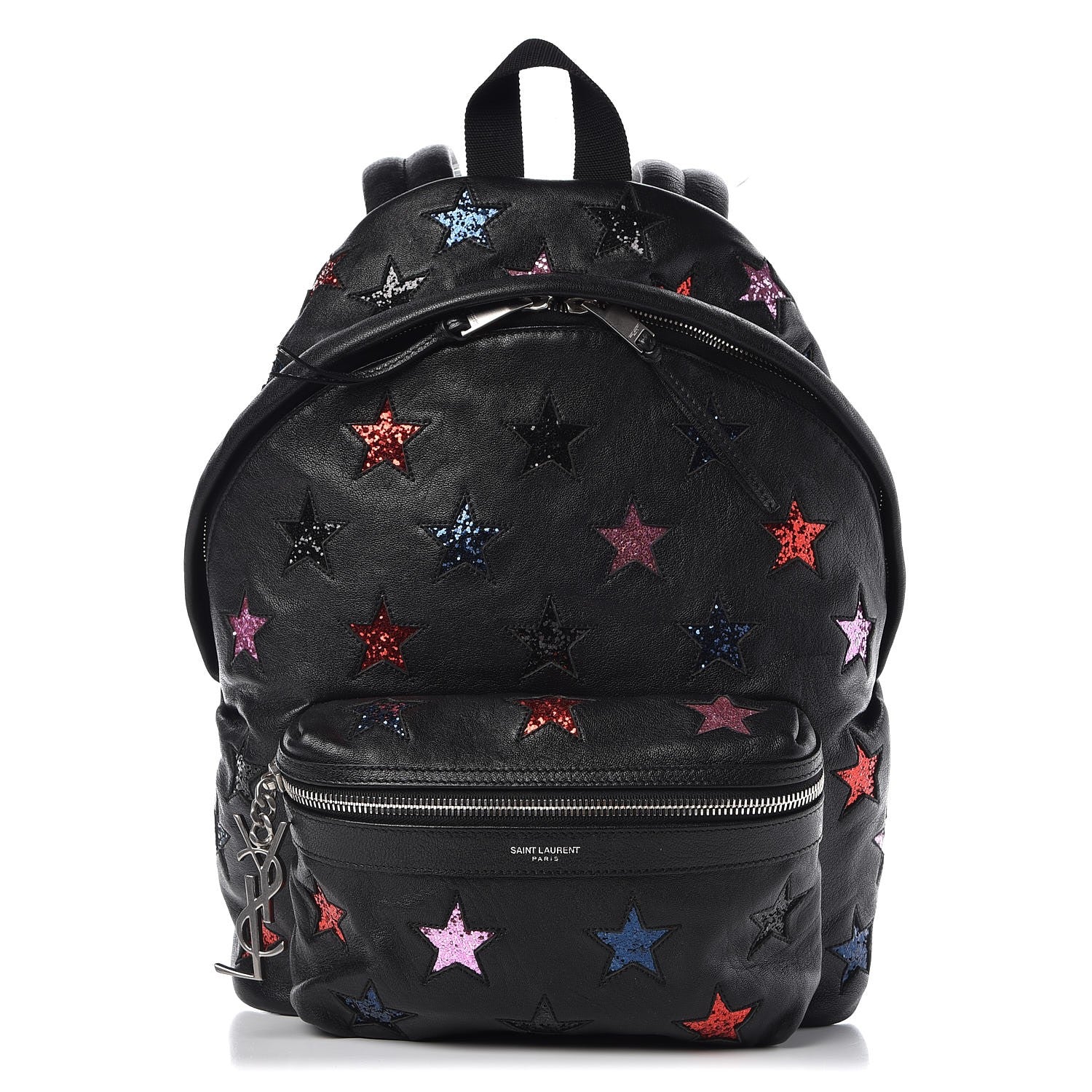 Saint Laurent Lambskin Star Appliqué Mini City California Backpack Black 296192 – FASHIONPHILE