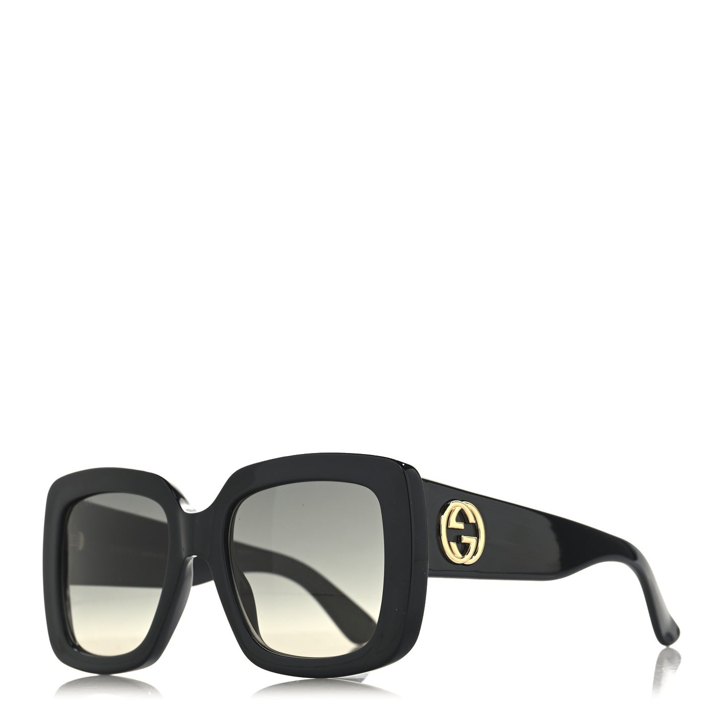 Acetate Square Frame Sunglasses GG0141SN Black