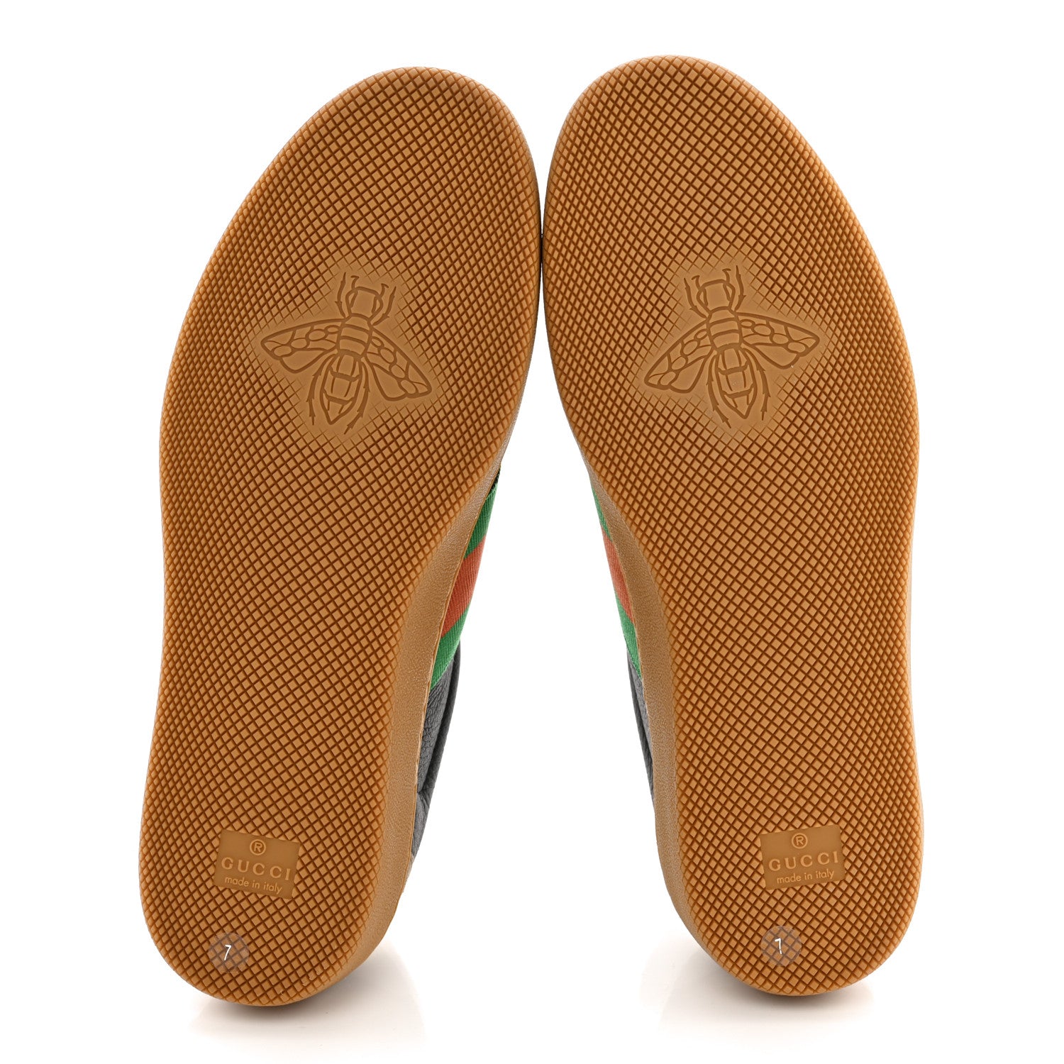 Gucci Calfskin Suede Web Mens G74 Sneakers 7 Ardesia Black New Mystic White 5 of 10