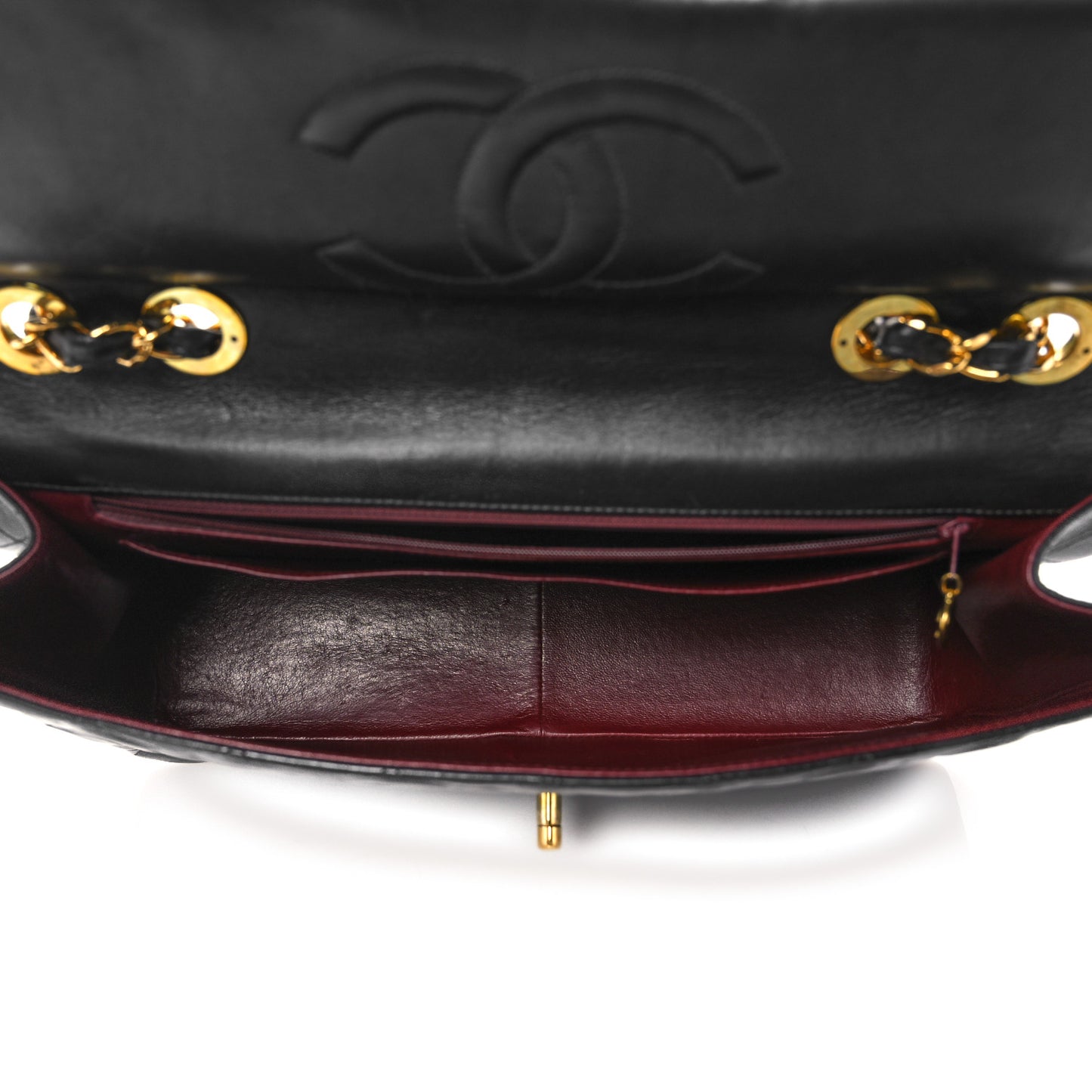 Lambskin Quilted XL Jumbo Single Flap Black