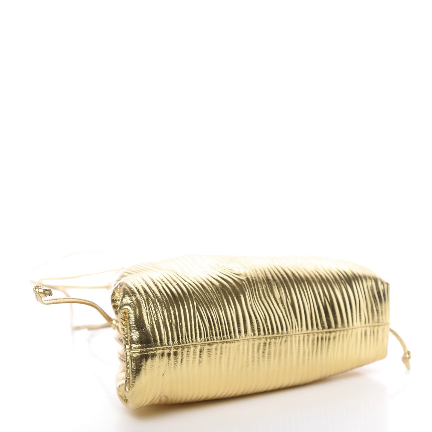 Metallic Bark Calfskin The Mini Pouch Gold