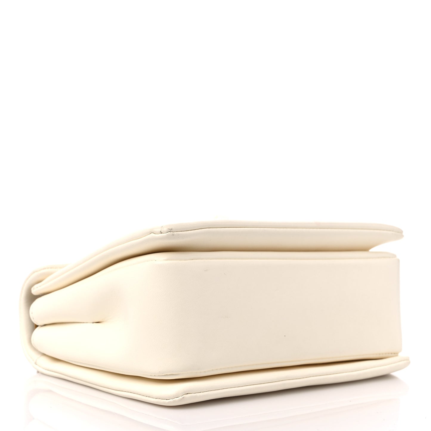 Nappa One Stud Chain Clutch Ivory