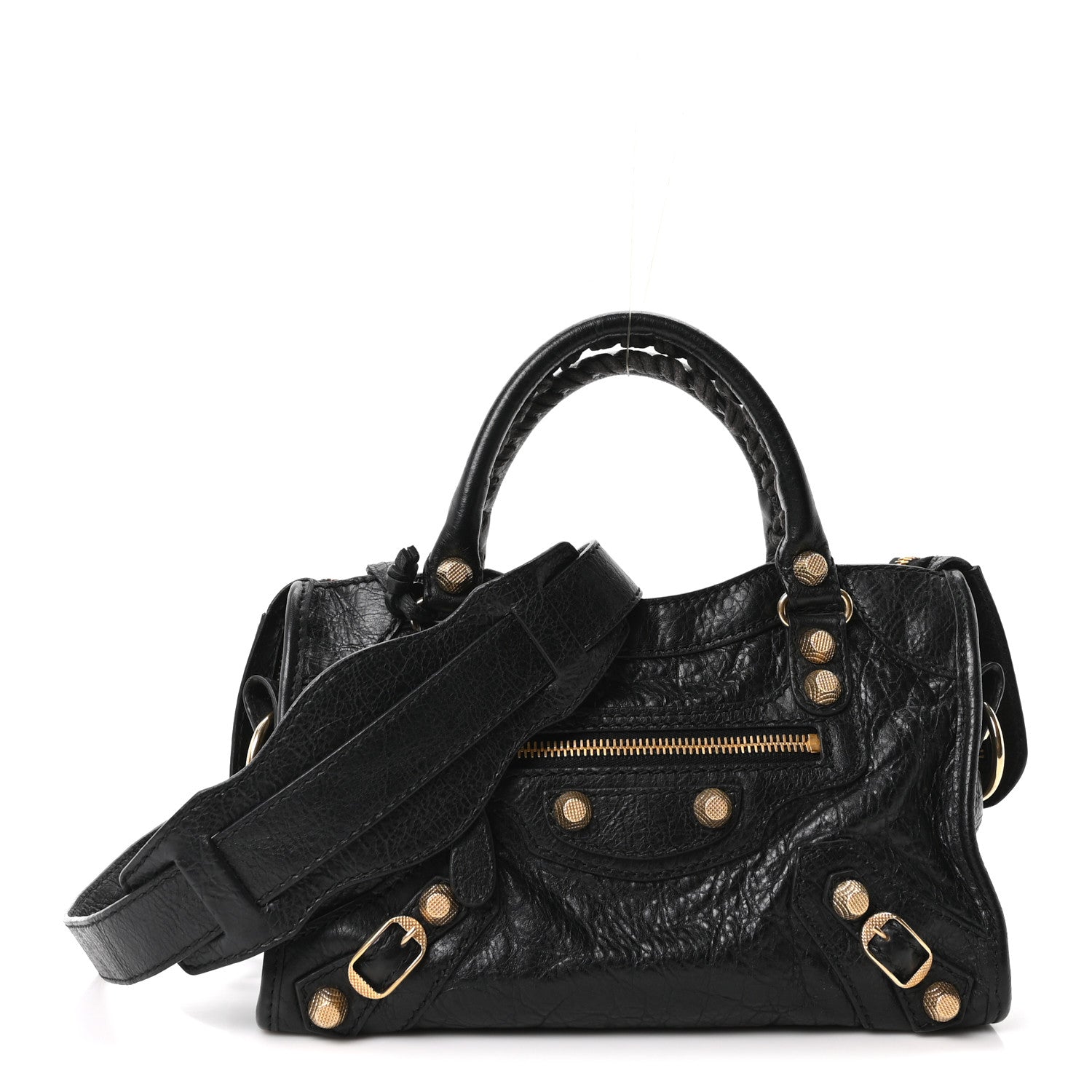 Balenciaga Agneau Giant 12 Gold Hardware Mini City Black 1915434