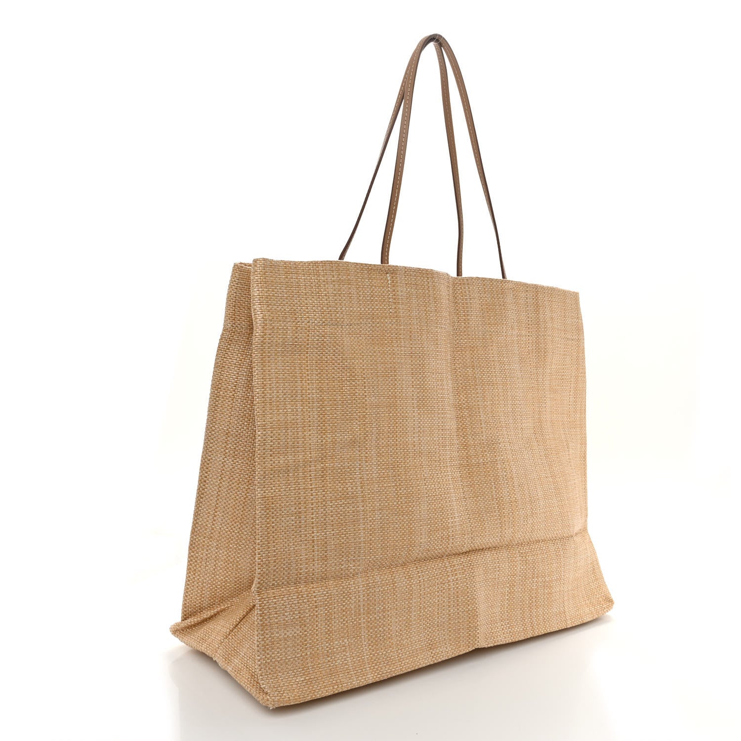 Prada Raffia Logo Tote Naturale 3 of 9