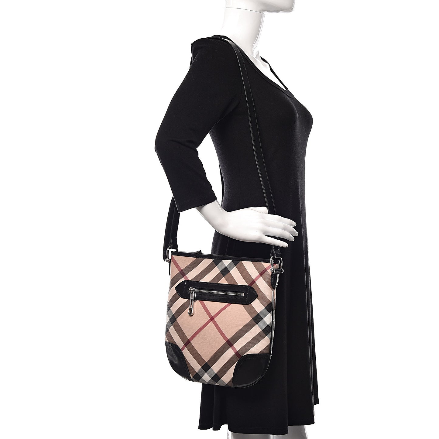 Supernova Check Small Dryden Crossbody Bag Black