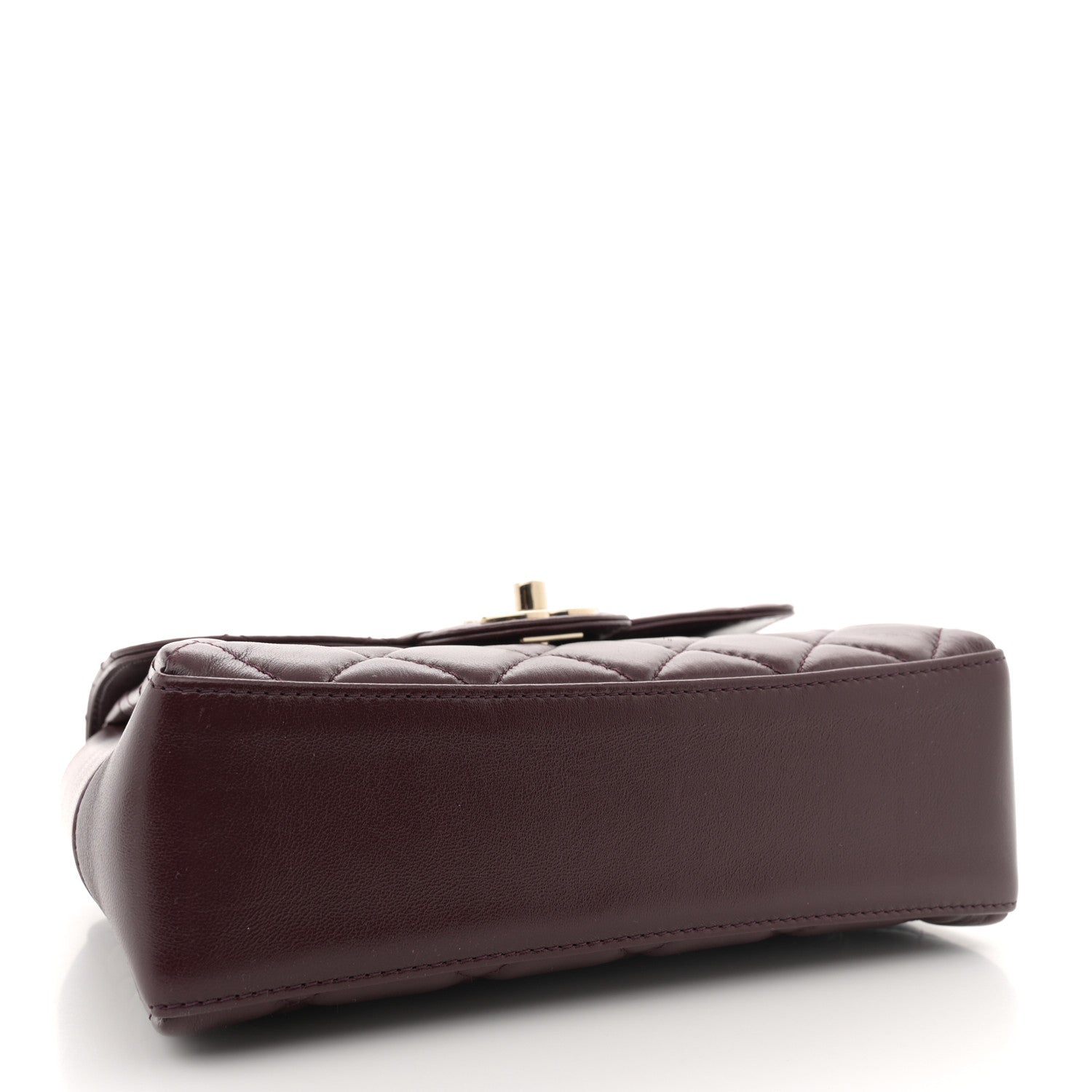 Chanel Lambskin CC Flap Top Handle Bag Burgundy 4 of 10