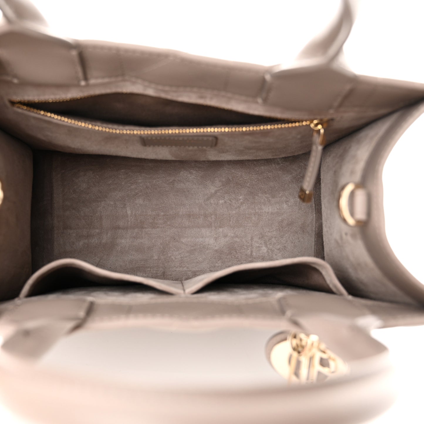 Calfskin Macrocannage Small Book Tote Taupe