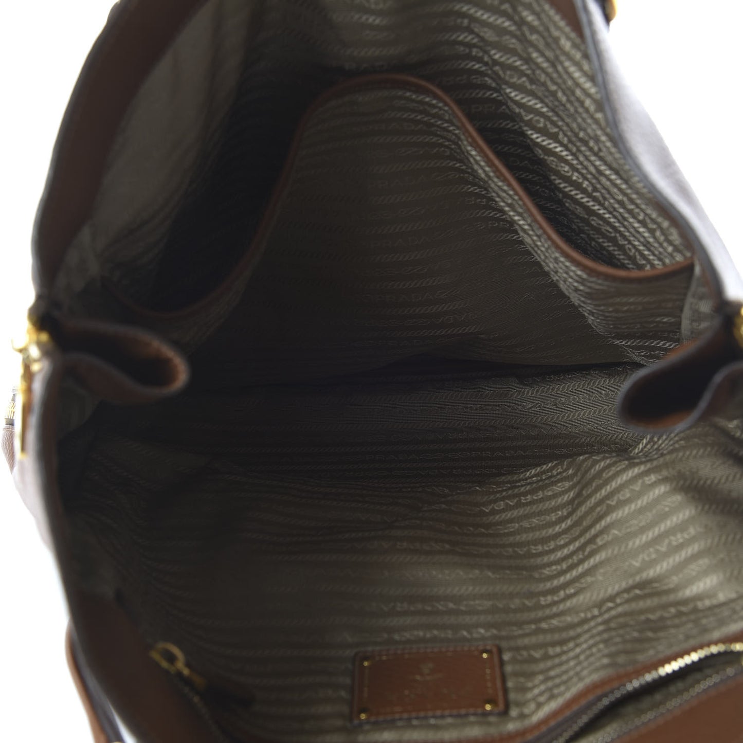 Vitello Daino Side Zip Tote Brandy