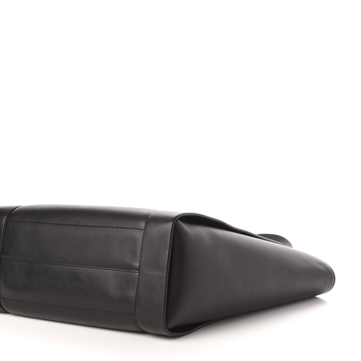 Calfskin Embossed Signature Shopper Black