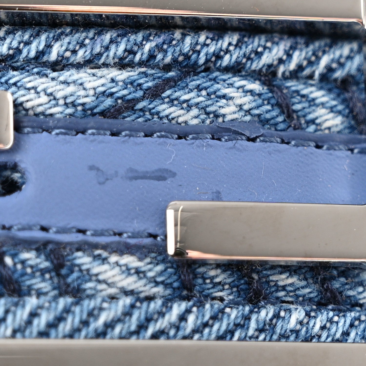 Fendi Denim Jacquard FF Womens Fendi Feel Buckled Slide Sandals 37 Blue 15 of 15