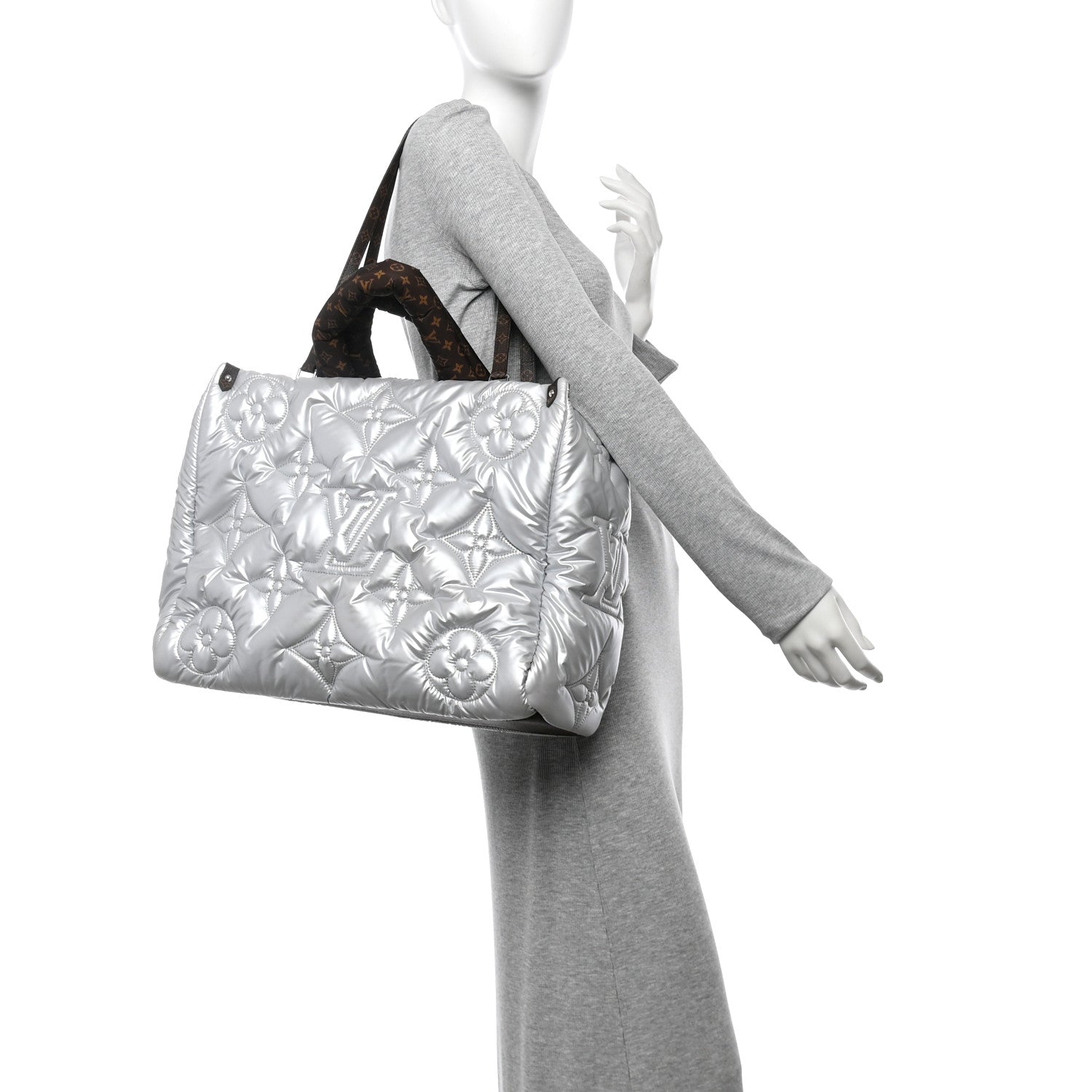 Louis Vuitton Econyl Monogram Pillow Giant Onthego GM Silver 2 of 10