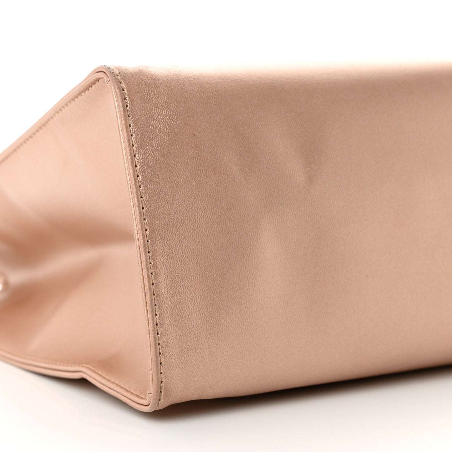 Metallic Vegan Leather Medium Shopping Bag Copper