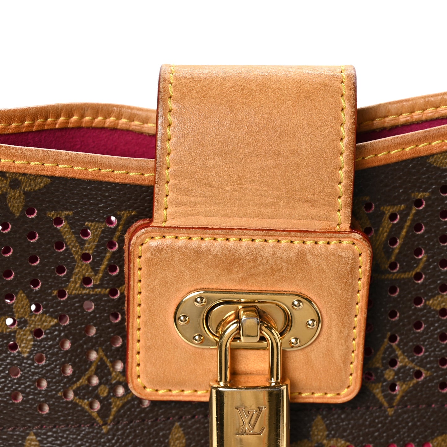 Monogram Perforated Musette Fuchsia