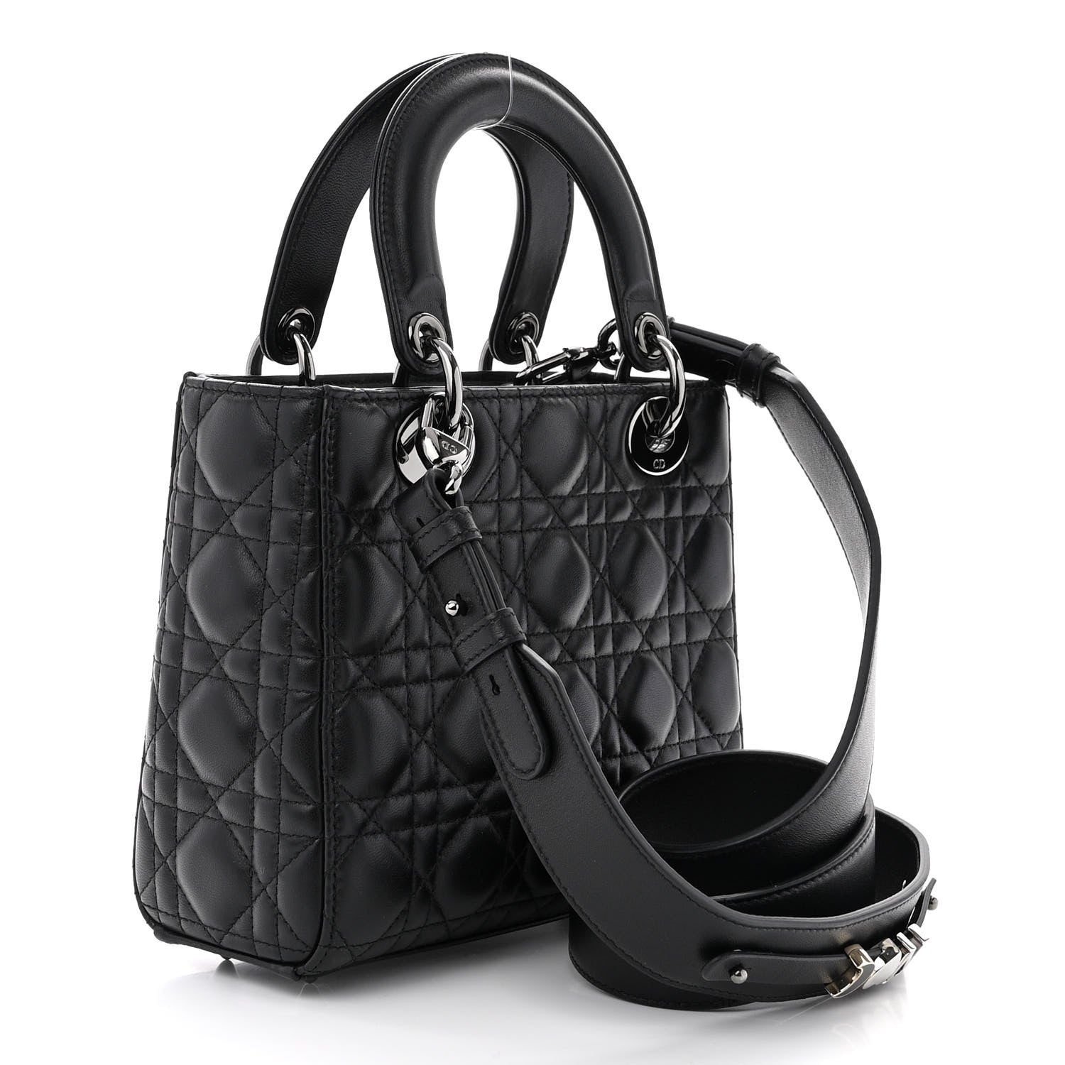 Christian Dior Lambskin Cannage Small My ABCDior Lady Dior Black 3 of 13