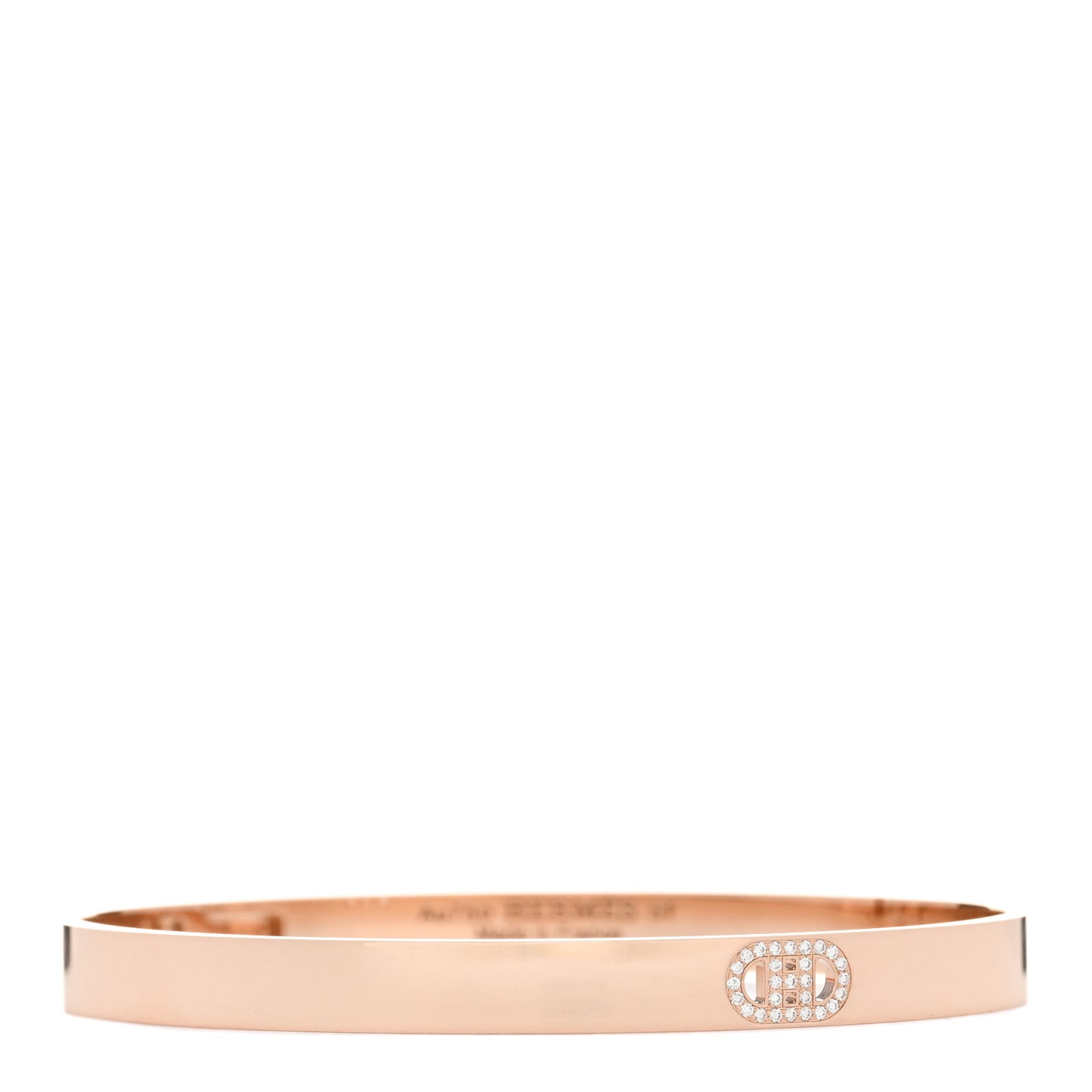 18K Rose Gold Diamond PM H D'Ancre Bracelet ST