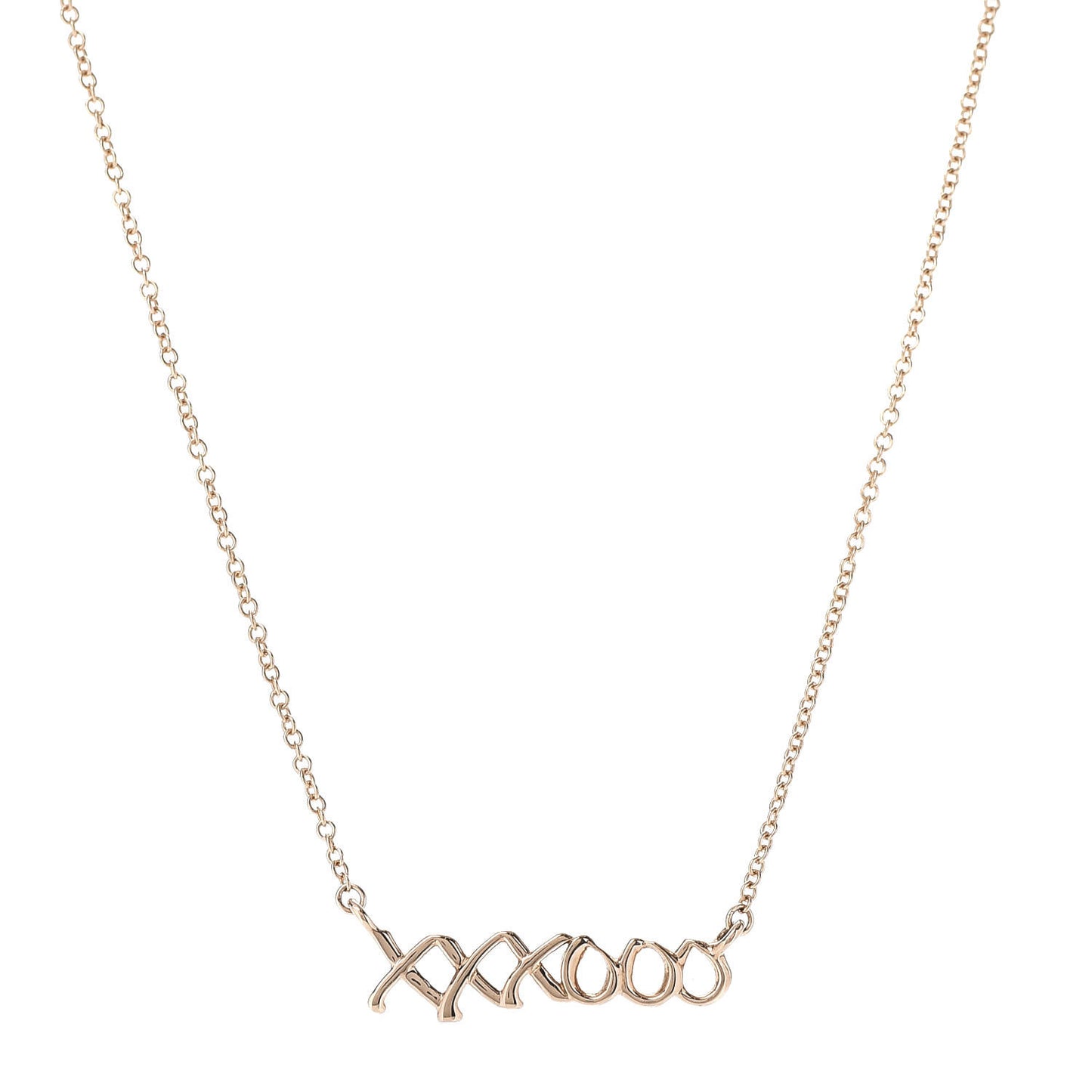 18K Rose Gold Paloma's Graffiti Love and Kisses Pendant Necklace
