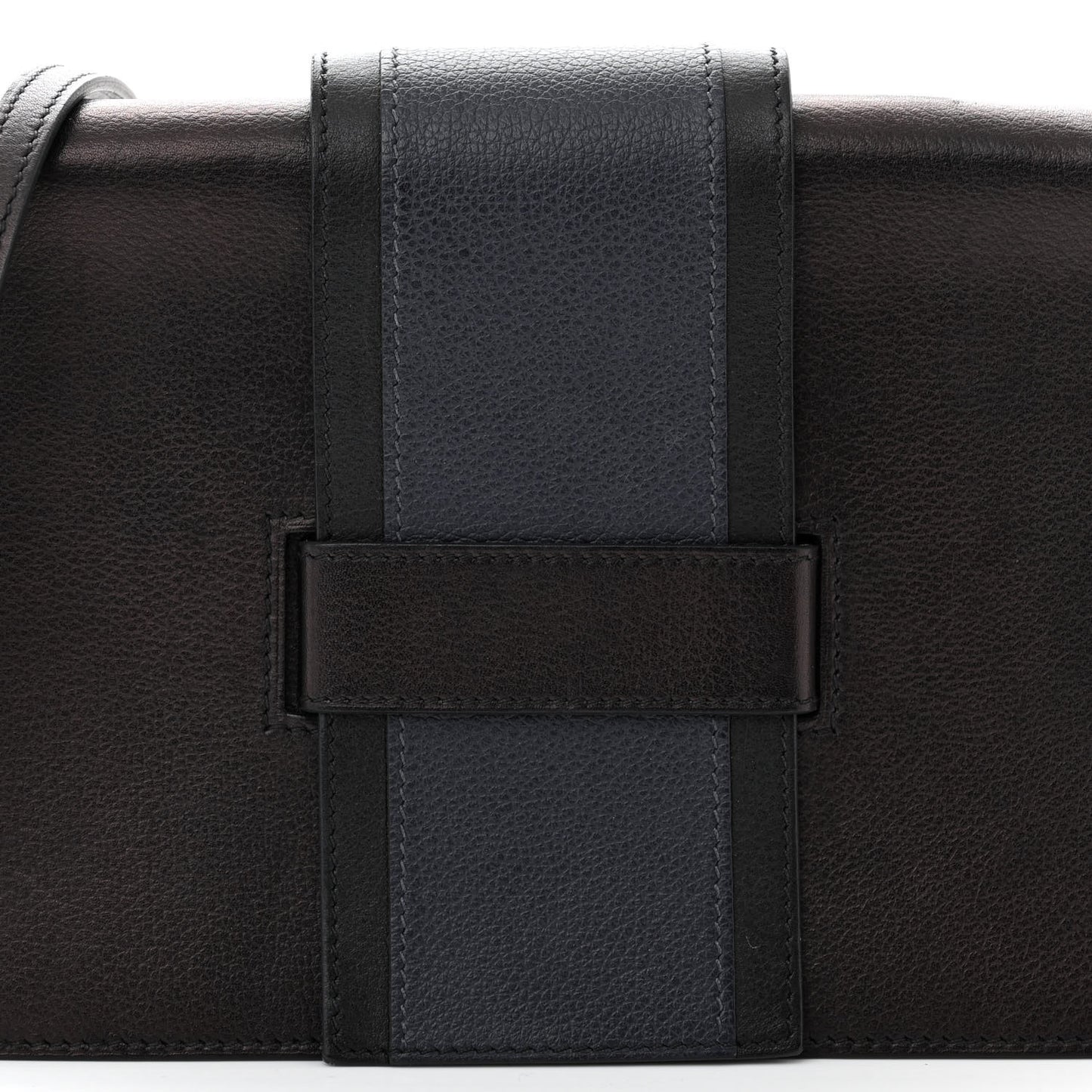 Evergrain Evercolor H Passant Clutch Bleu Indigo Black Bleu Nuit