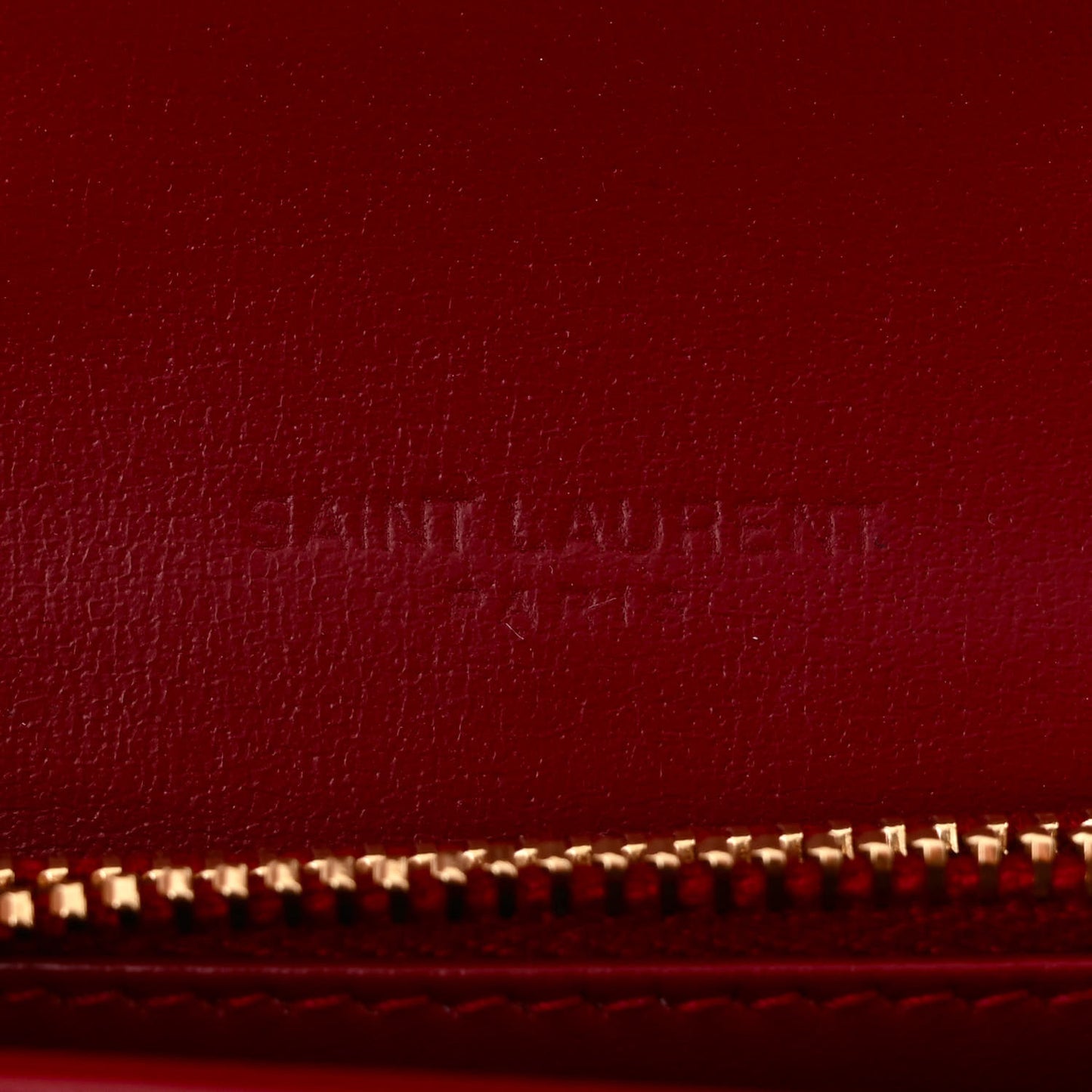 Calfskin Monogram Chain Card Case Opyum Red
