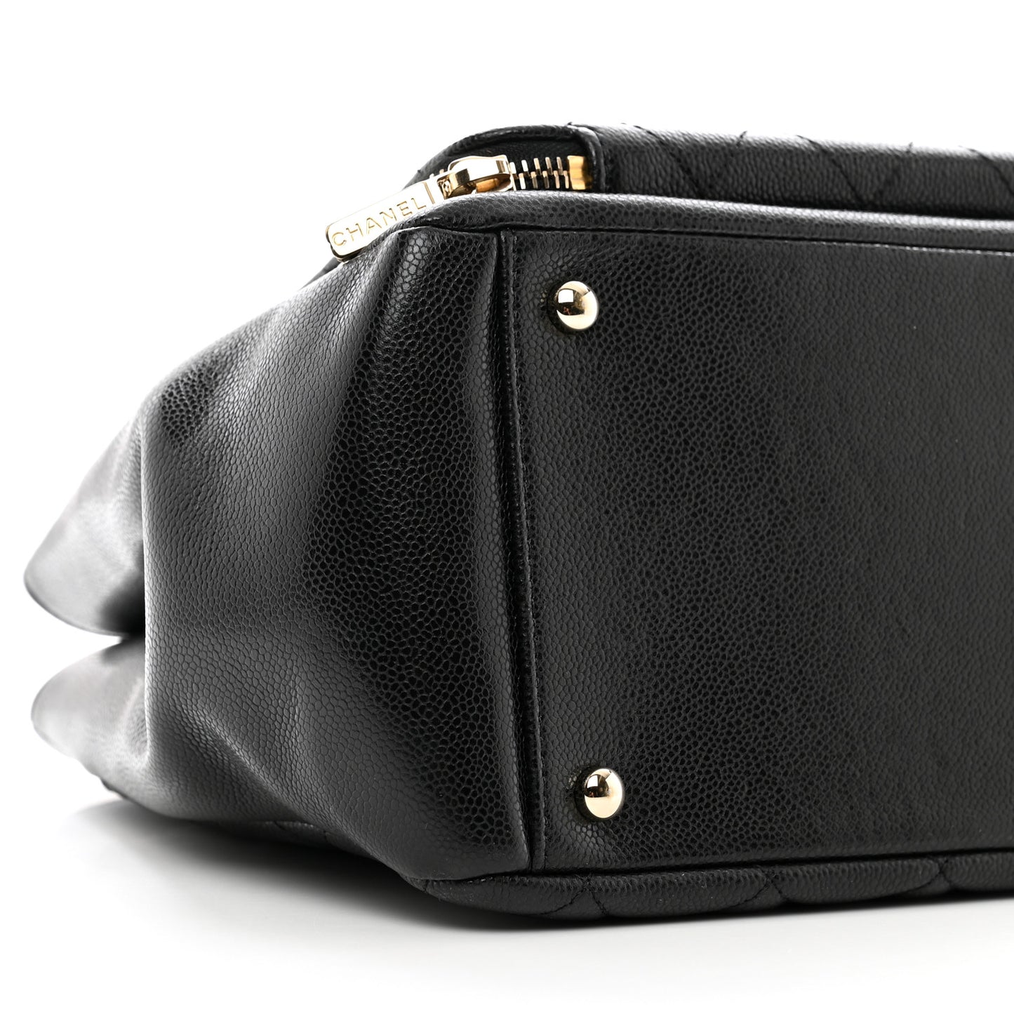 Caviar Quilted Small Business Affinity Shopping Bag Black