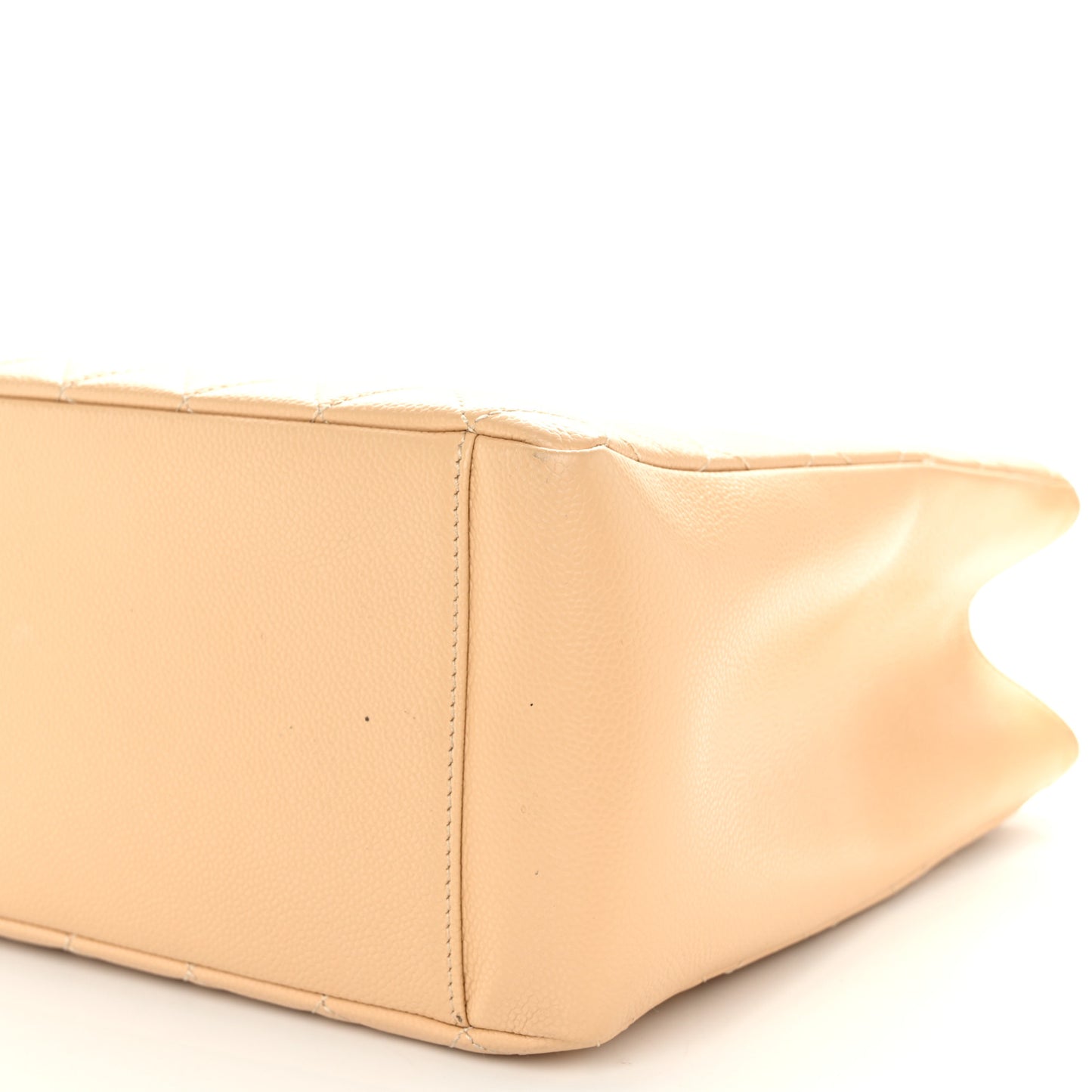 Caviar Quilted Grand Shopping Tote GST Beige