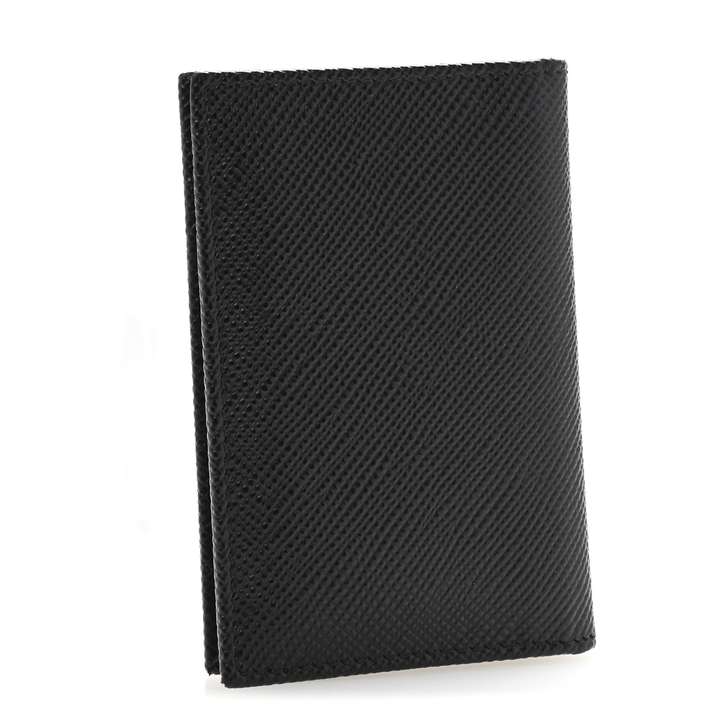 Saffiano Flap Card Holder Black