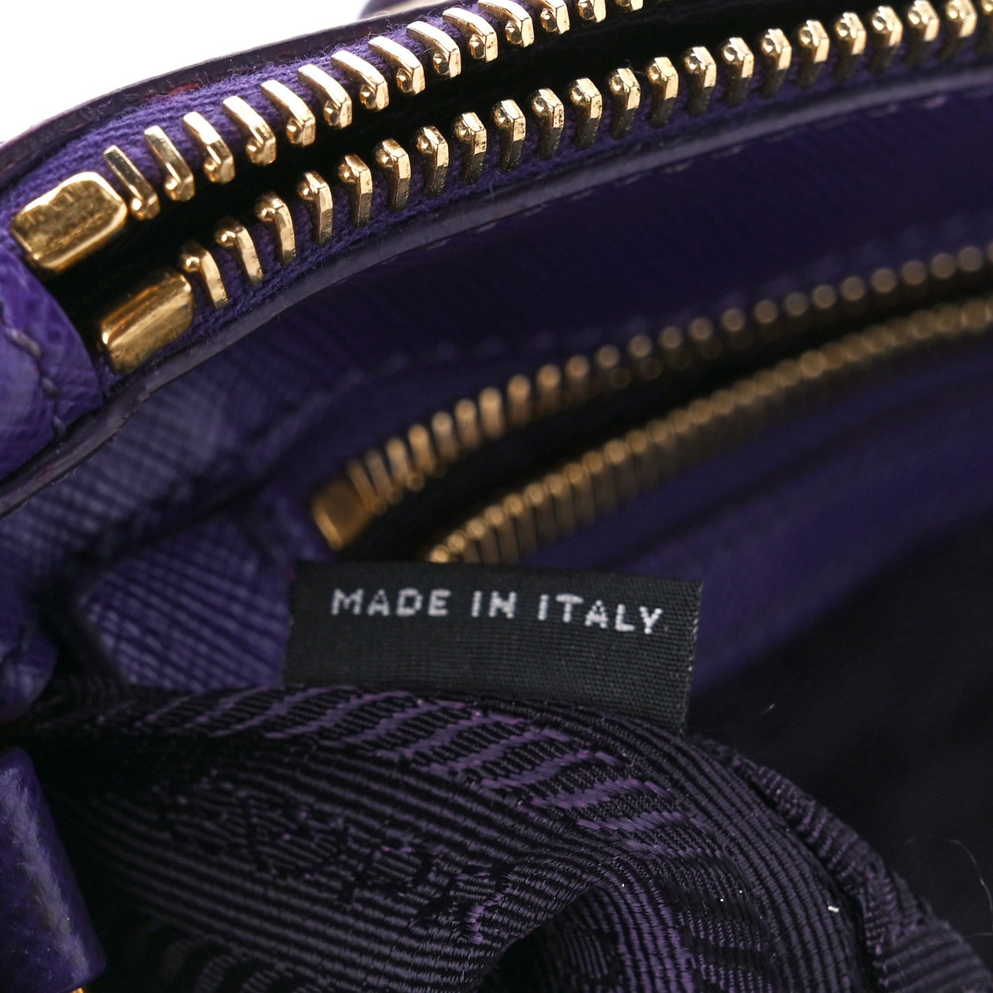 Saffiano Mini Galleria Double Zip Tote Viola