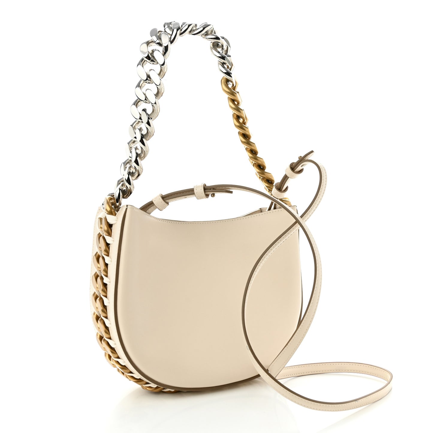 Eco Alter Nappa Medium Frayme Shoulder Bag Pure White