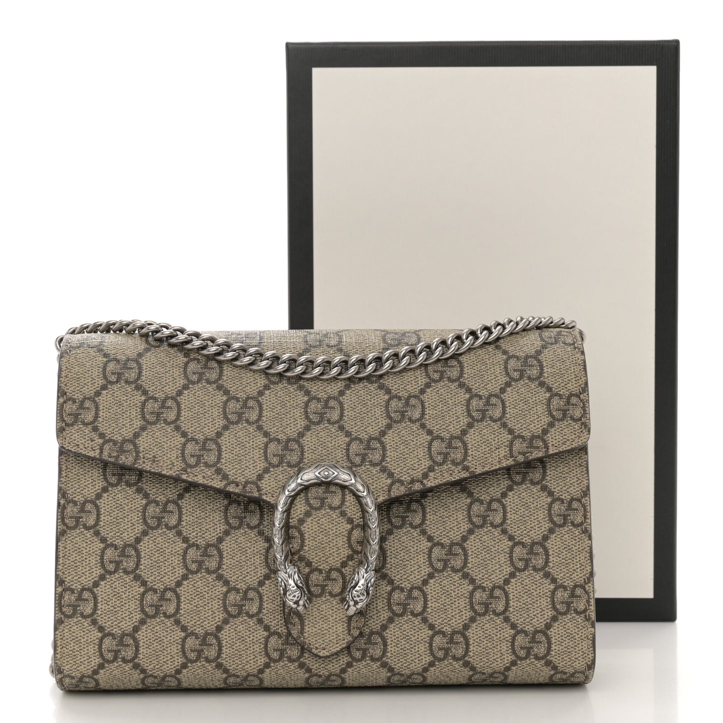 GG Supreme Monogram Mini Dionysus Chain Wallet Beige Taupe