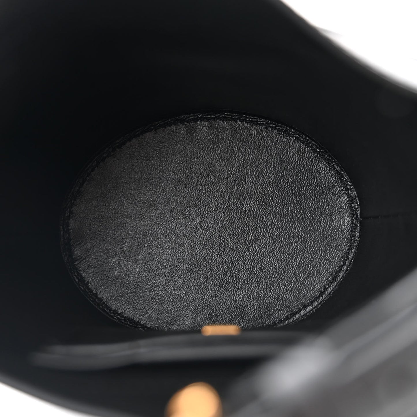 Calfskin Small Trifolio Bucket Shoulder Bag Black