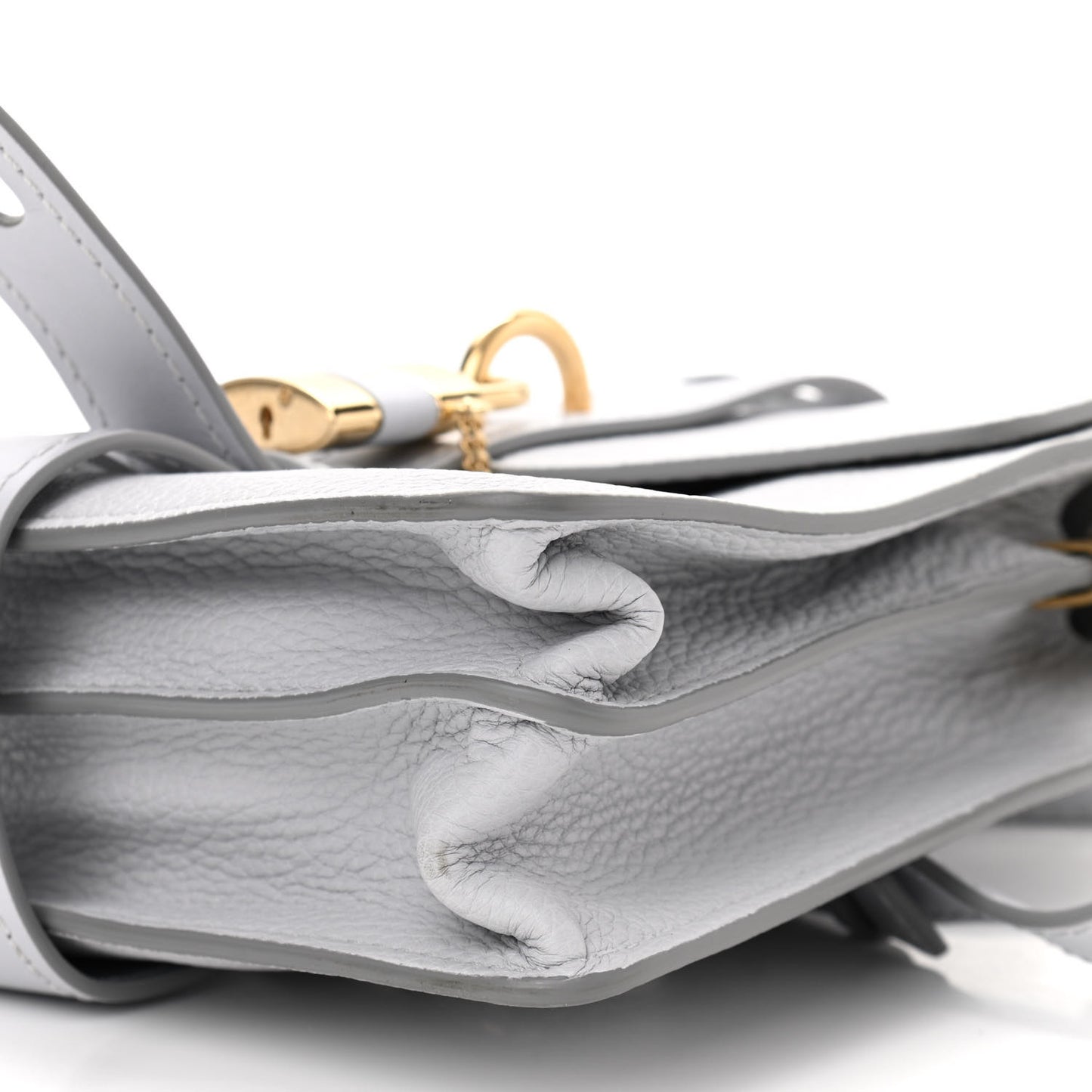 Grained Calfskin Small Aby Day Shoulder Bag Light Cloud