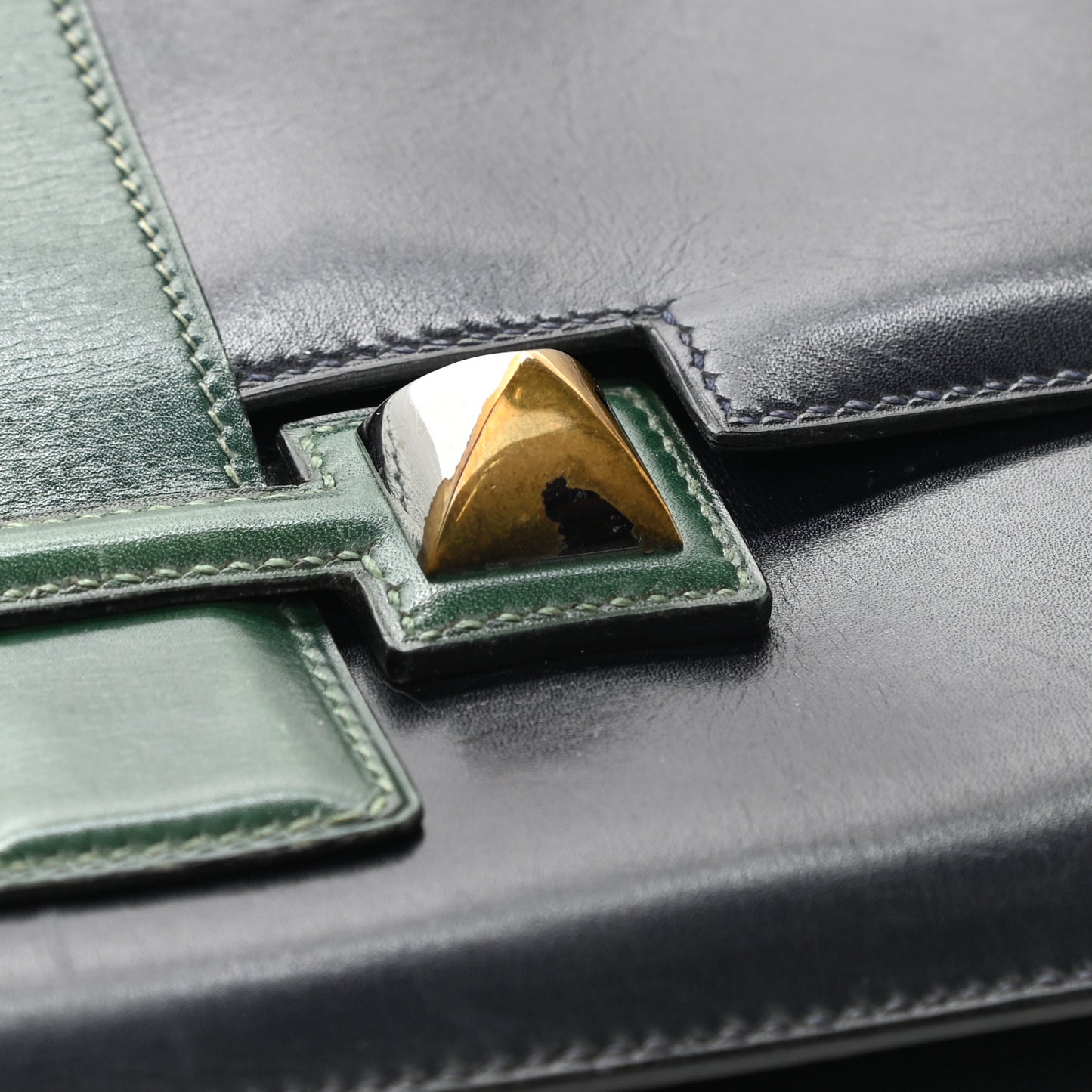 Box Medor Clutch 23 Bleu Indigo Vert Bengale