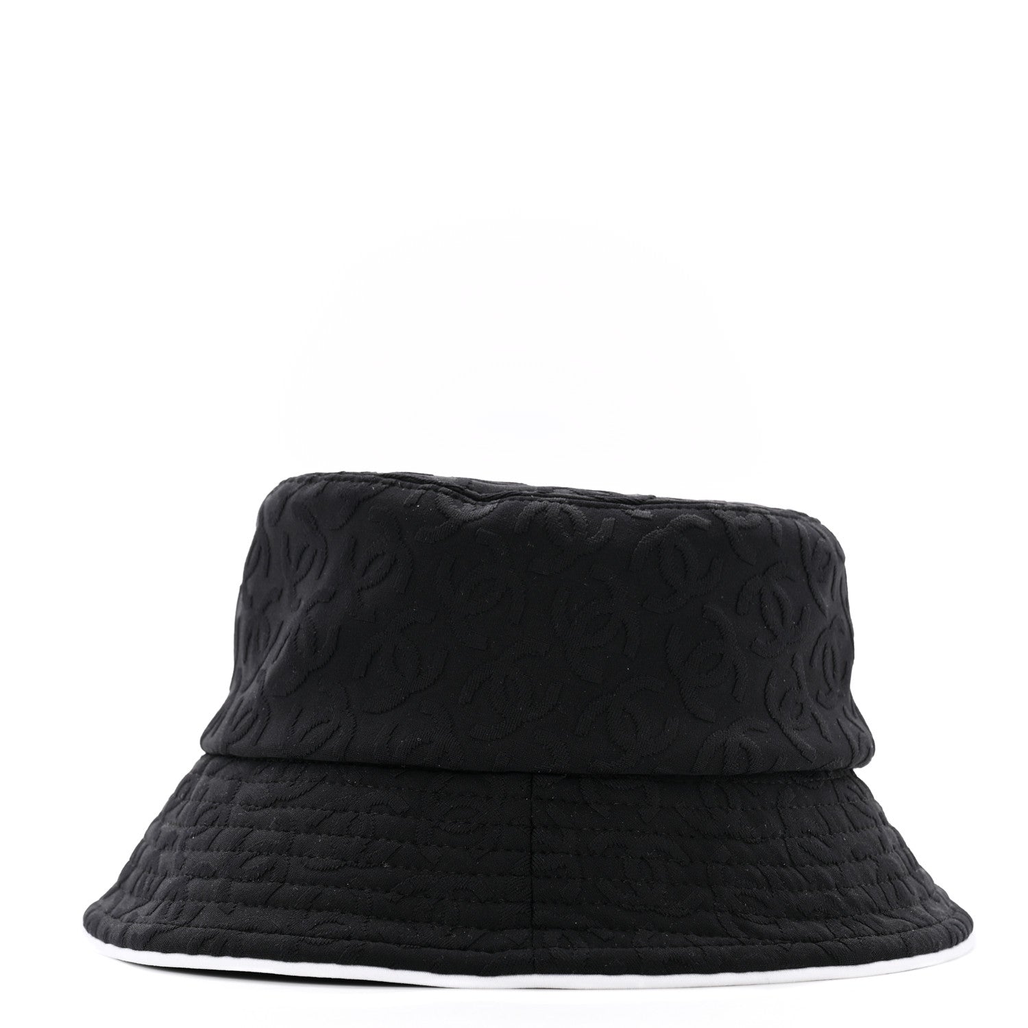 Chanel Mixed Fibers CC Bucket Hat M Black White 4 of 8