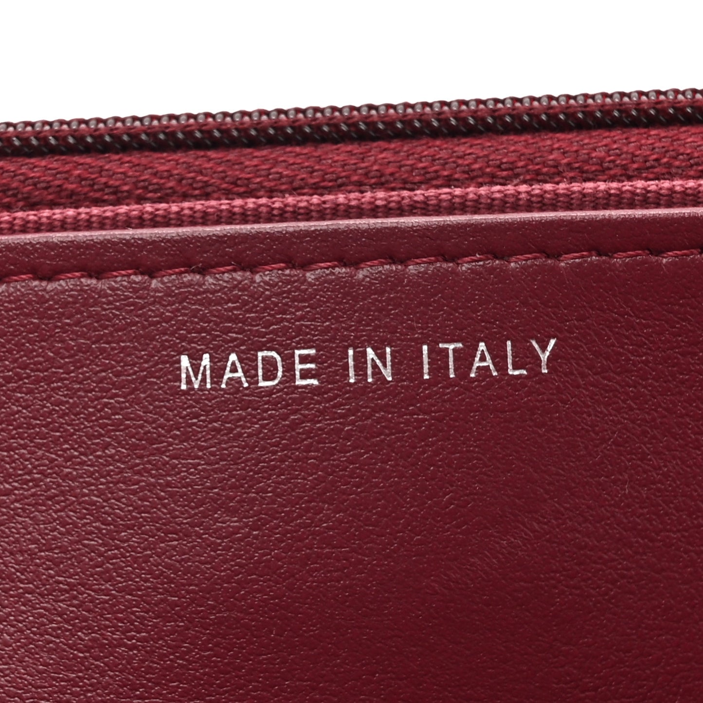 Caviar Quilted Glass Wallet On Chain WOC Burgundy