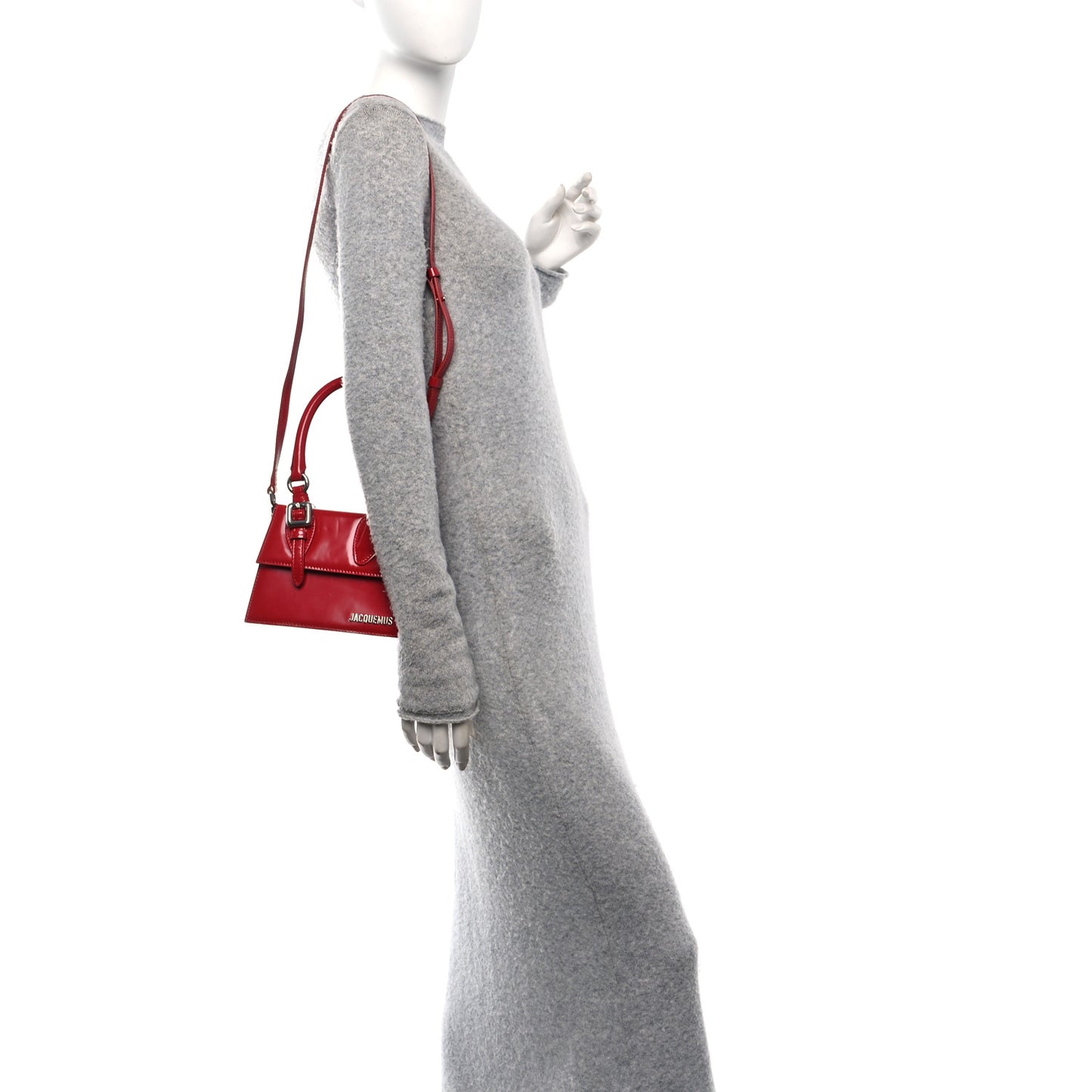 Glazed Calfskin Le Chiquito Boucle Moyen Red