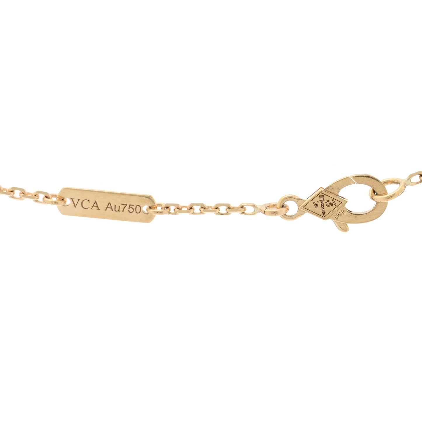 18K Yellow Gold Malachite Vintage Alhambra Pendant Necklace