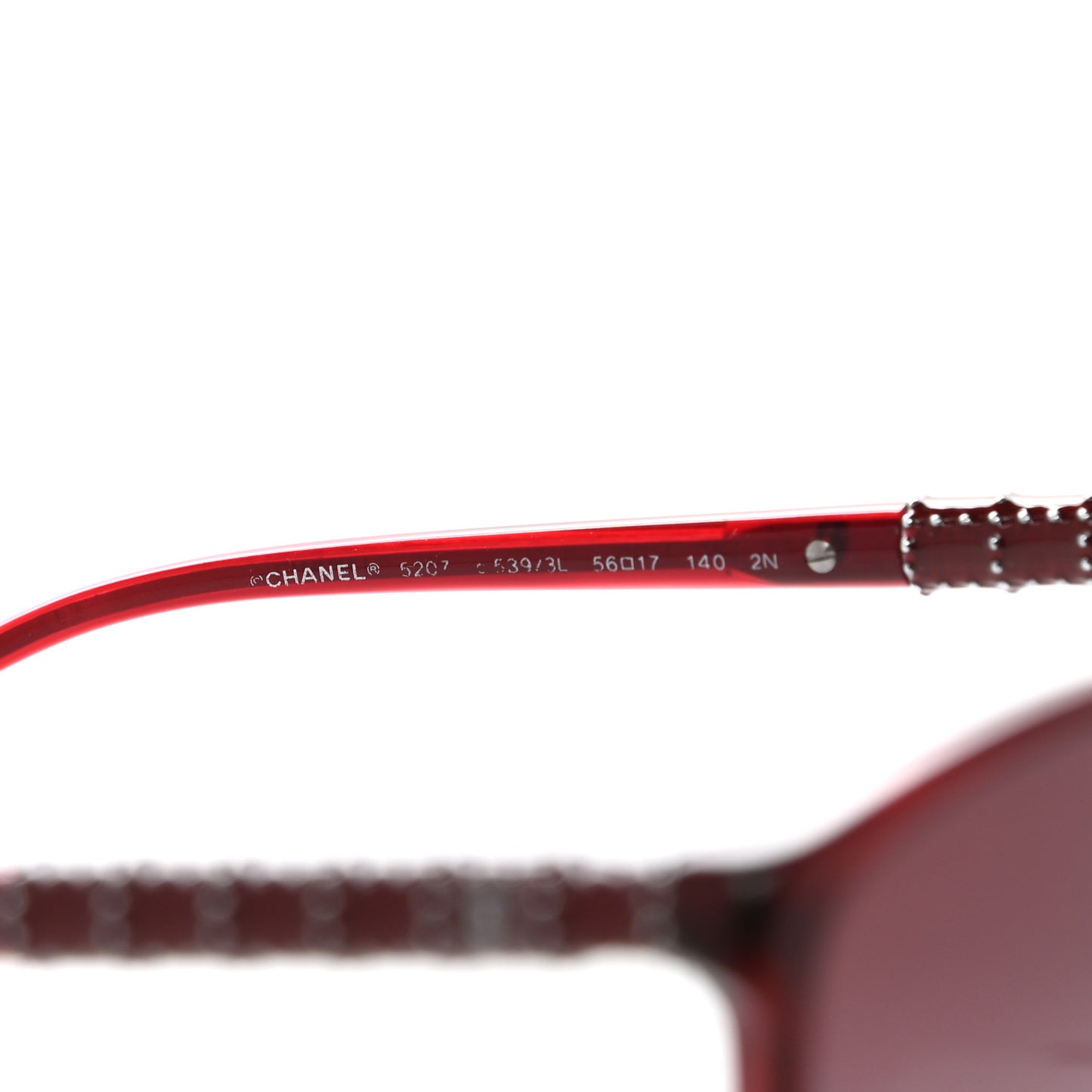 Acetate Studded Cat Eye Sunglasses 5207 Red